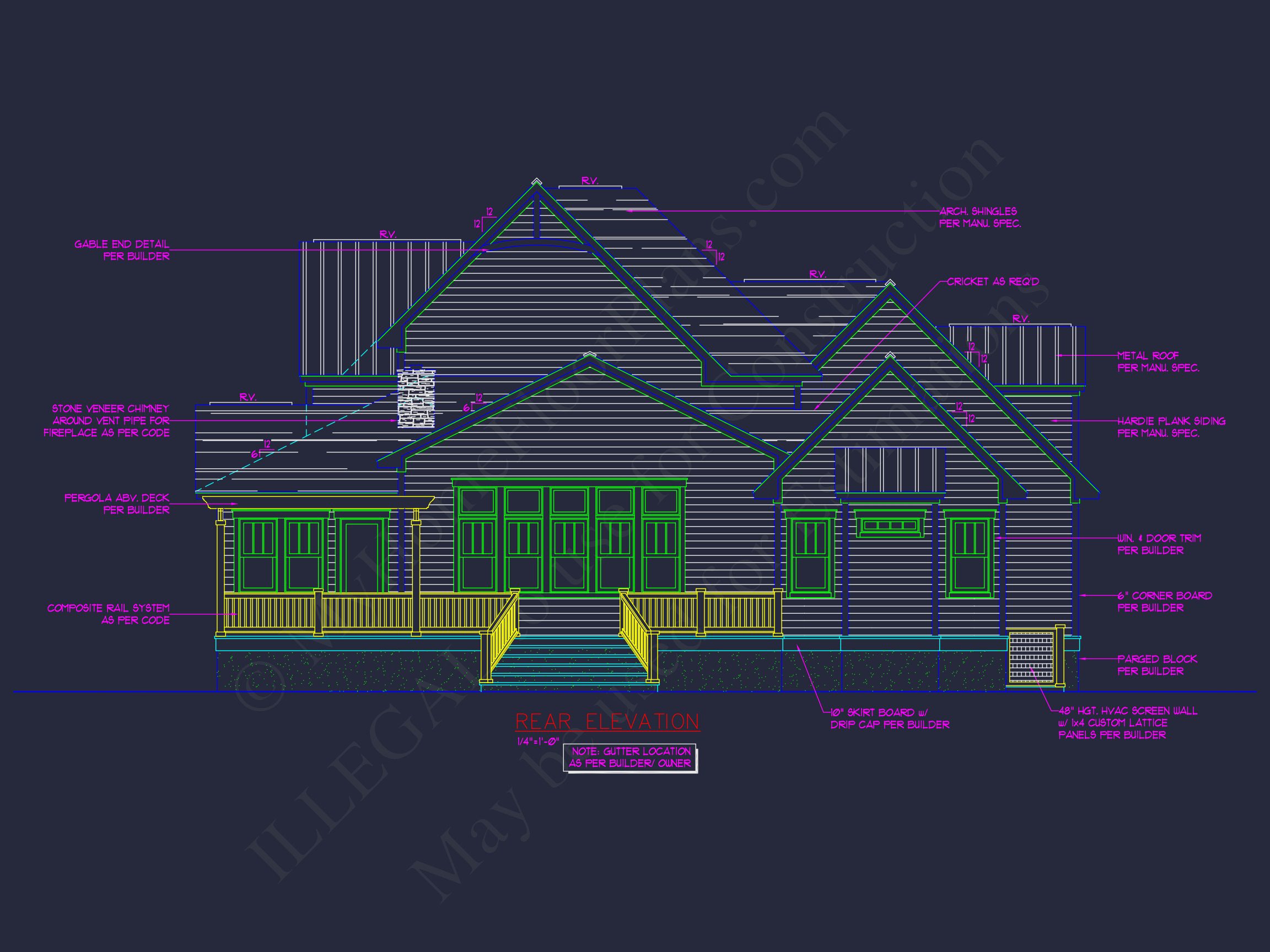 Traditional 2-Story house Plan & Blueprint (4231 Sq Ft) - CAD Designs