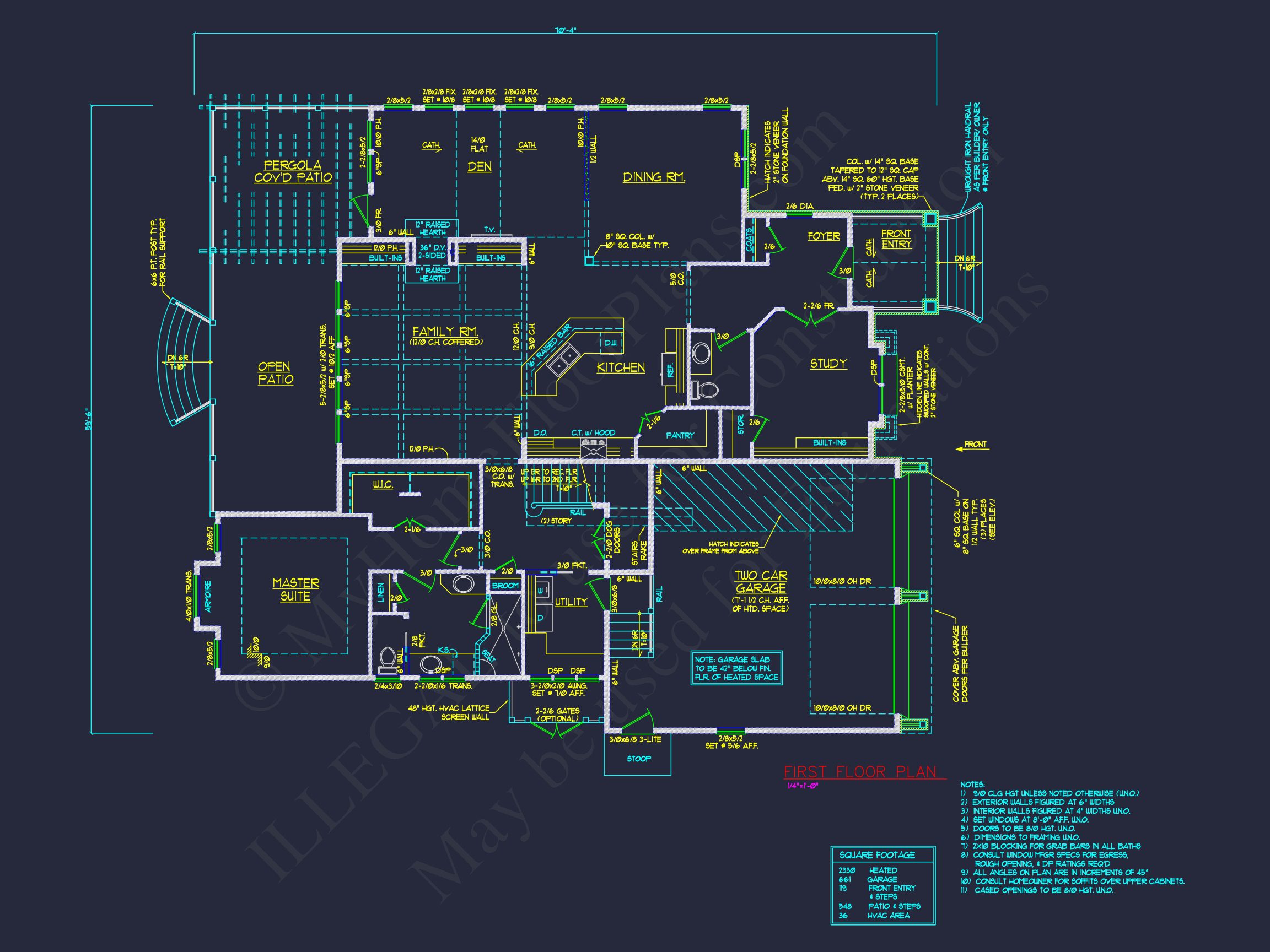 Traditional 2-Story house Plan & Blueprint (4231 Sq Ft) - CAD Designs