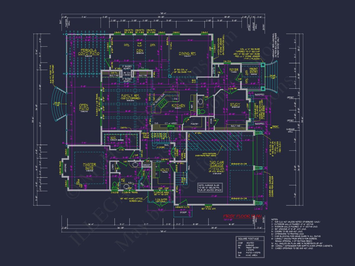 Traditional 2-Story house Plan & Blueprint (4231 Sq Ft) - CAD Designs