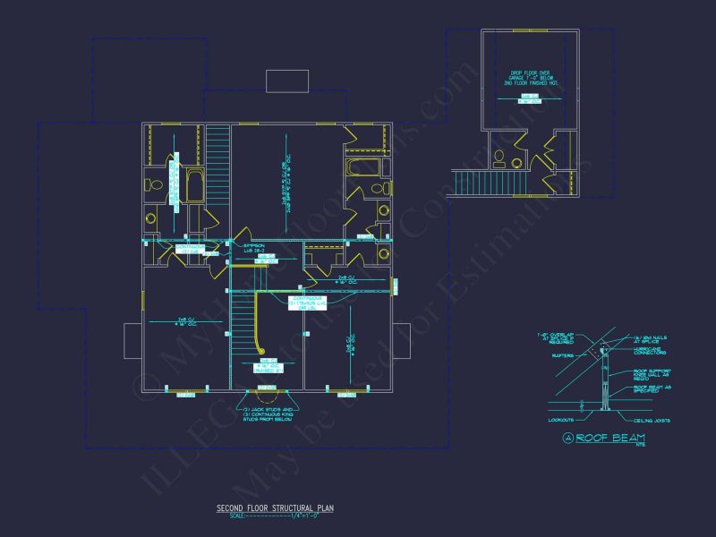 Traditional 2-Story house Plan with 4 Bedrooms and Basement (82'-5"x59'-11")