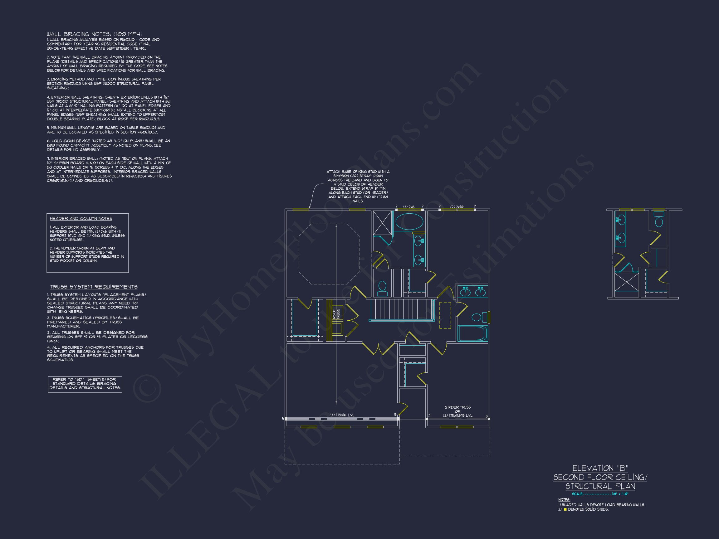 Traditional 2-Story house Plan with CAD Blueprints & Designs