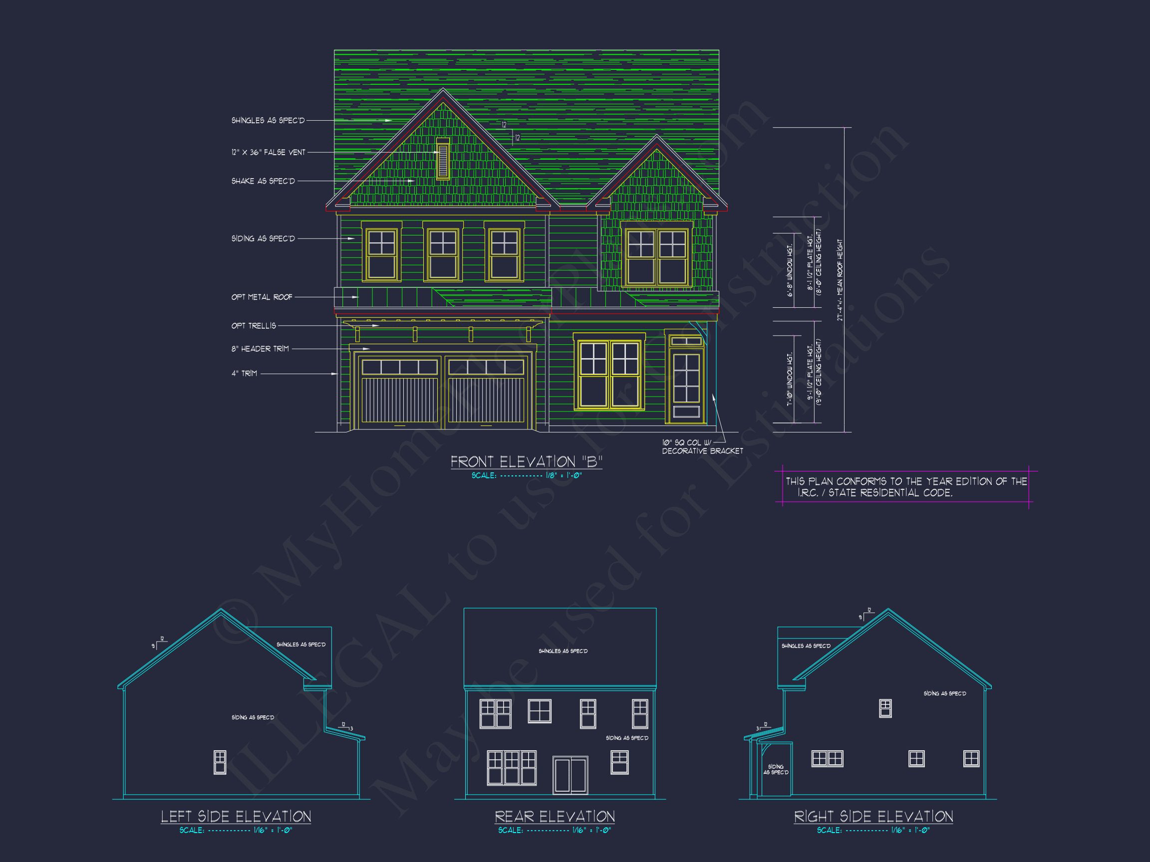 Traditional 2-Story house Plan with CAD Blueprints & Designs