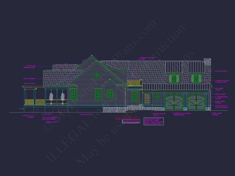 Traditional 2-Story house Plan with Open Floor Plan - 3321 Sq Ft