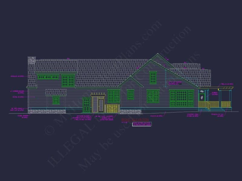Traditional 2-Story house Plan with Open Floor Plan - 3321 Sq Ft
