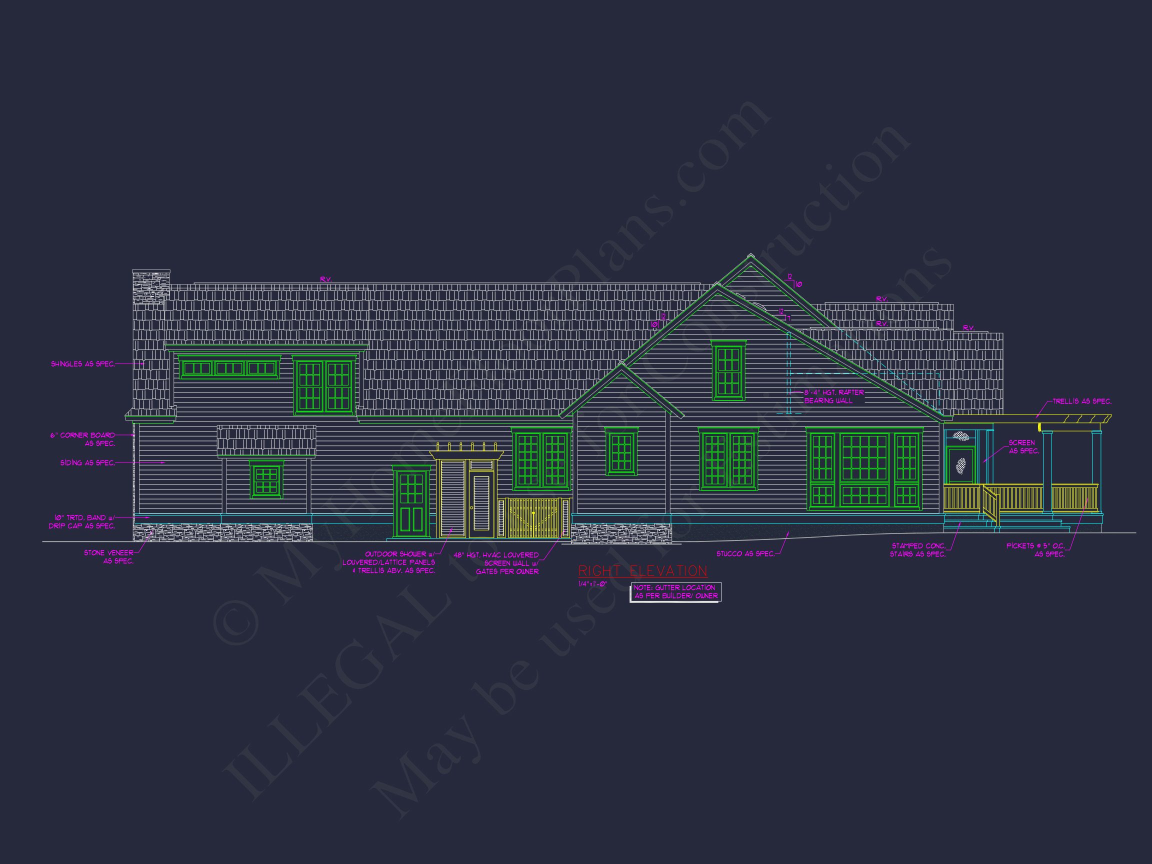 Traditional 2-Story house Plan with Open Floor Plan - 3321 Sq Ft
