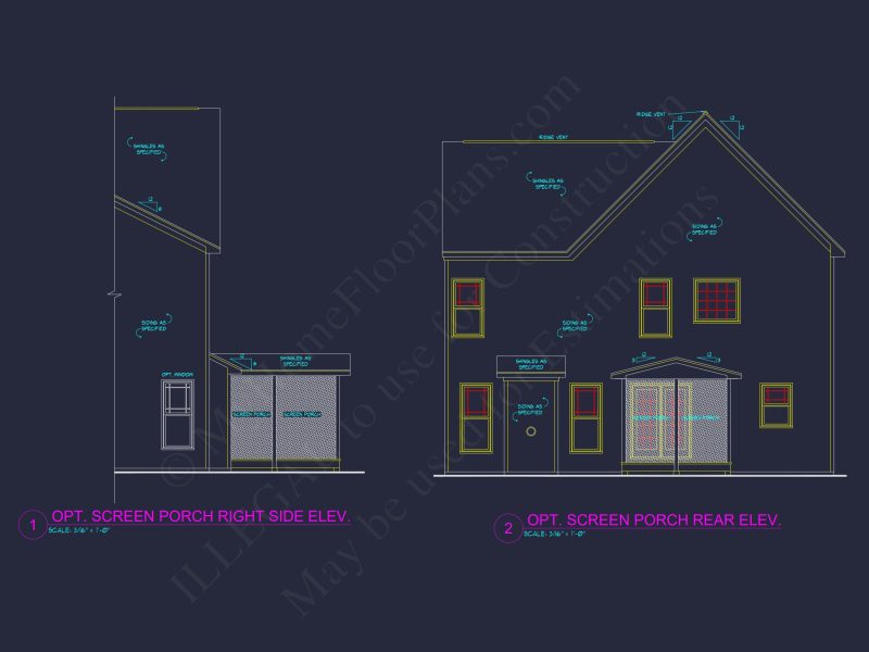 Traditional 4-Bedroom house Plan with 2-Car Garage
