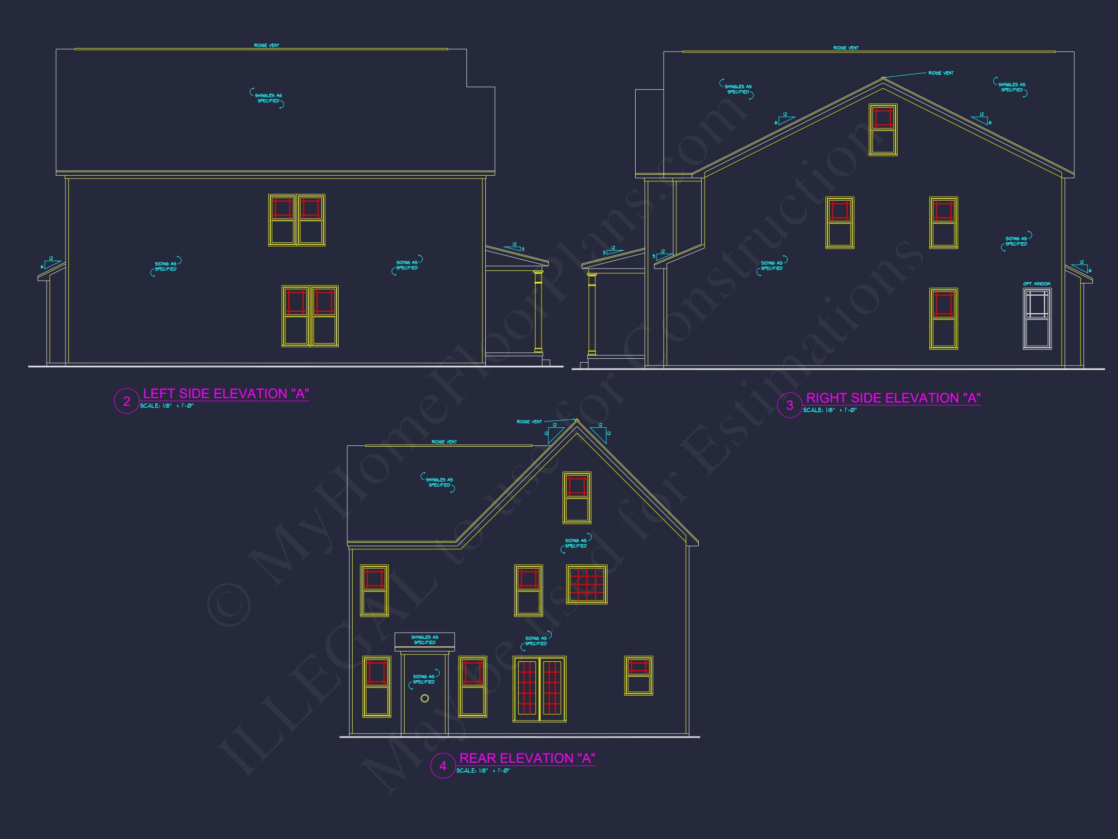 Traditional 4-Bedroom house Plan with 2-Car Garage