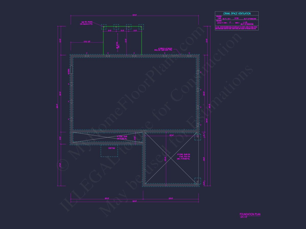 Traditional Country house Plan with Open Floor Plan & CAD Designs
