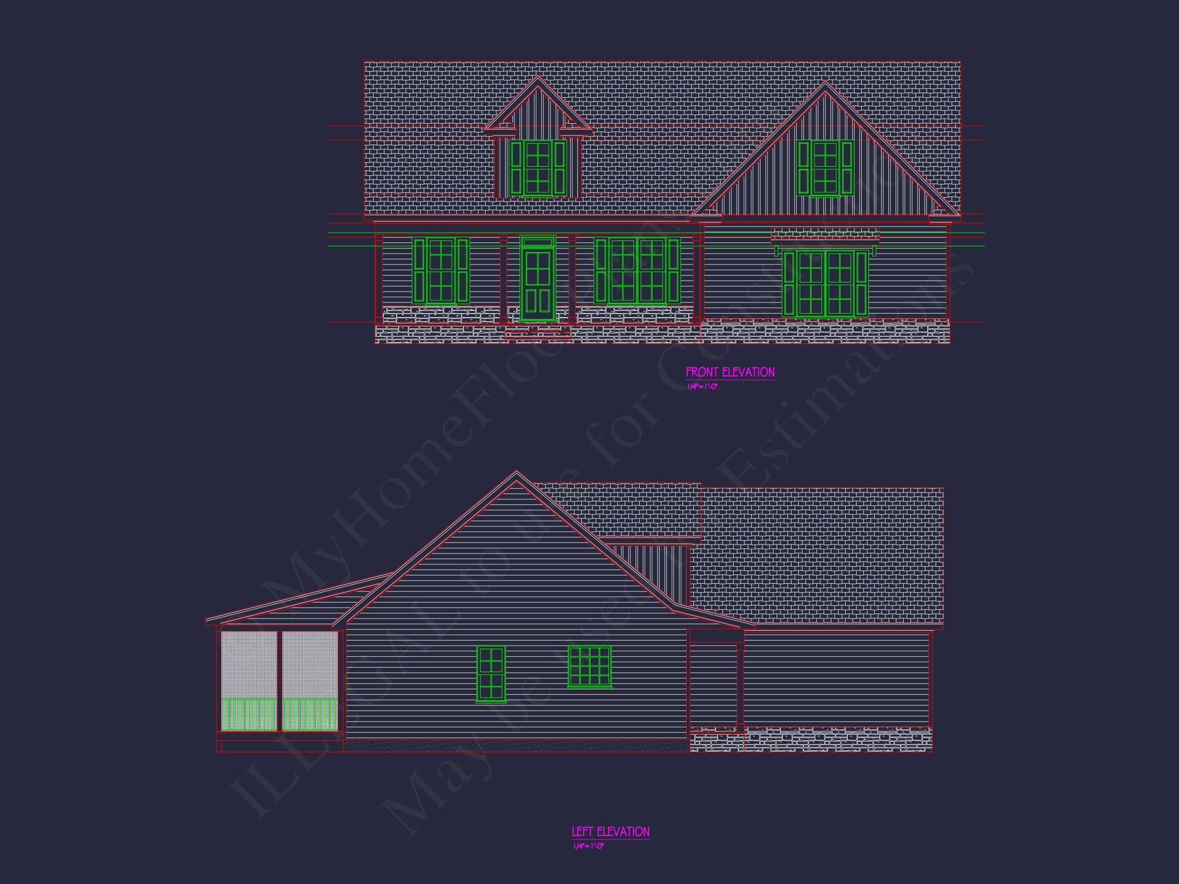 Traditional Country house Plan with Open Floor Plan & CAD Designs
