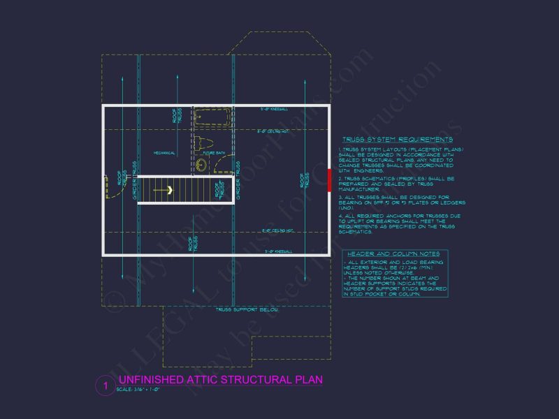 Traditional Craftsman house Floor Plan with Architectural Designs