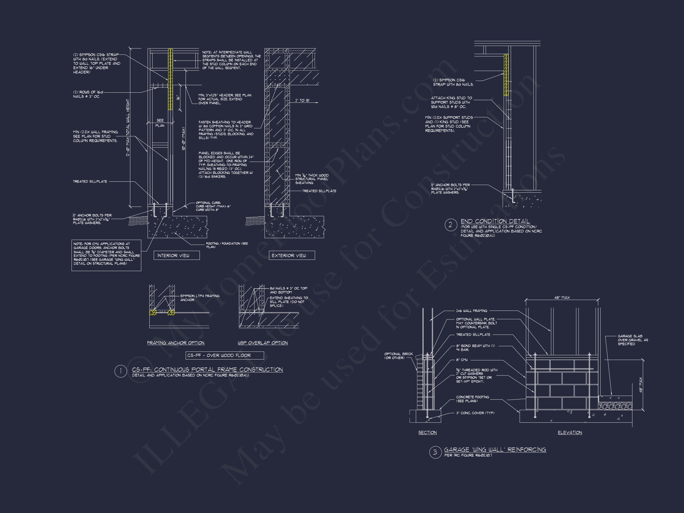 Traditional Craftsman house Plan with 2 Floors & CAD Blueprints