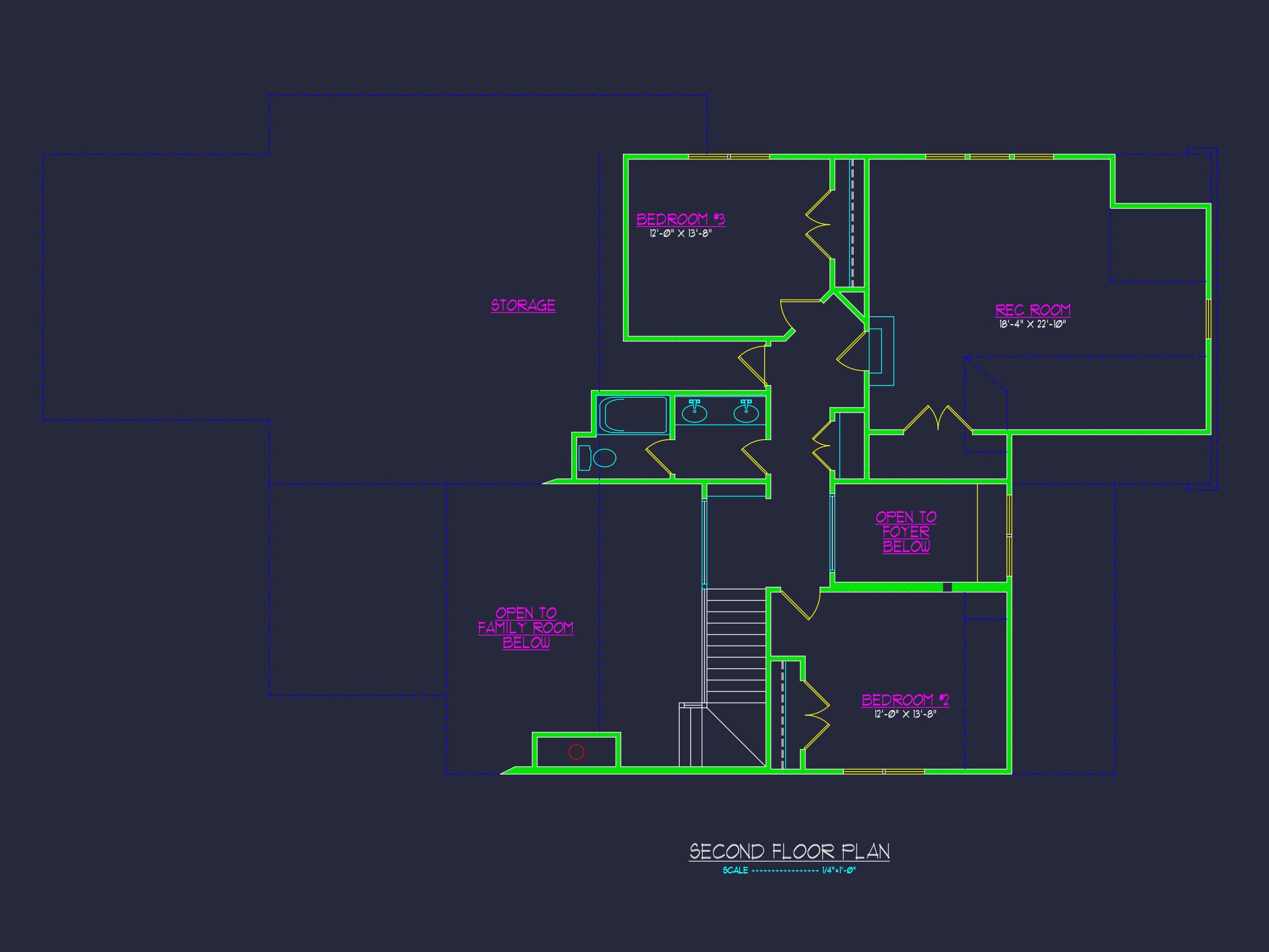 Traditional Craftsman house Plan with 2-Story Floor Design