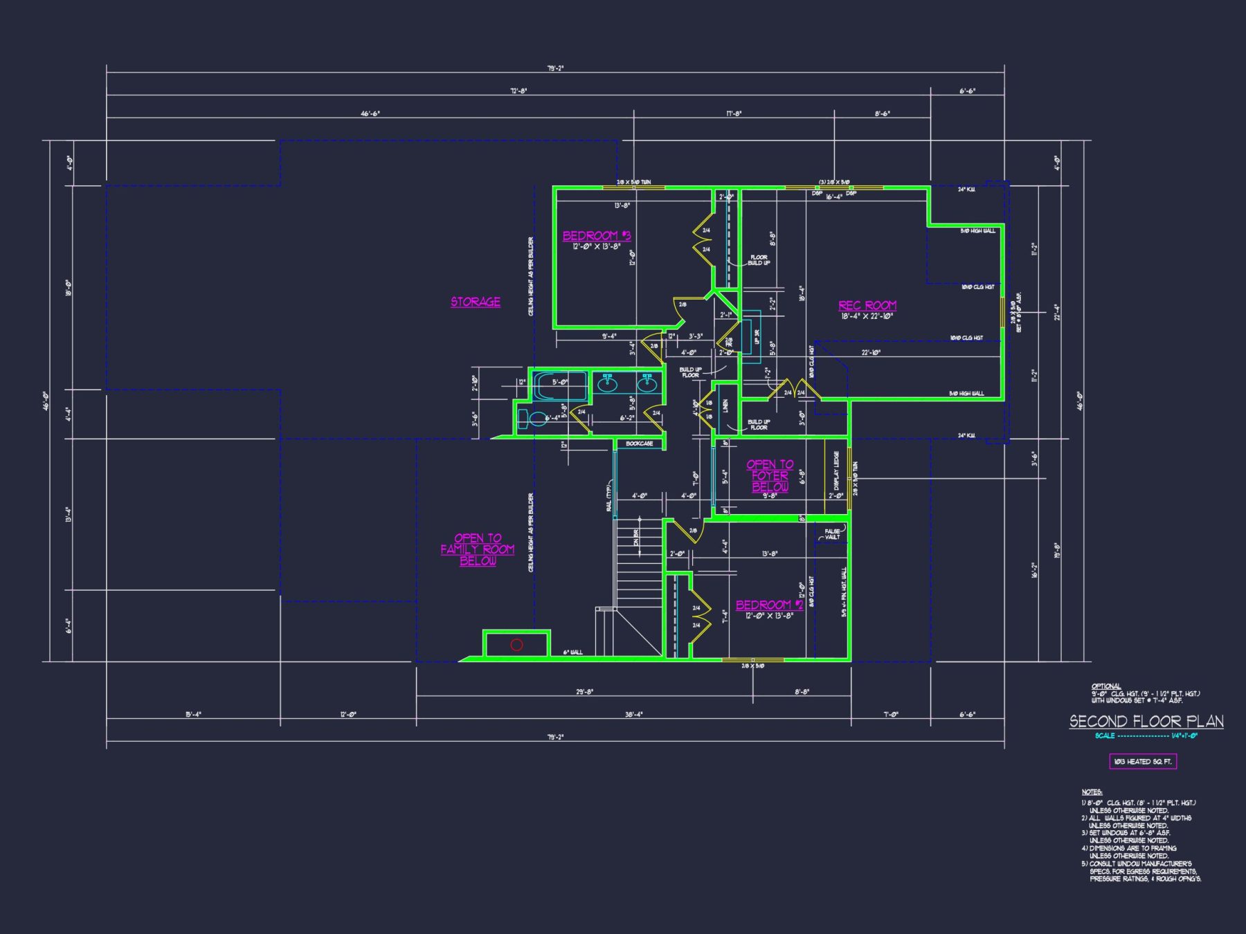 Traditional Craftsman house Plan with 2-Story Floor Design