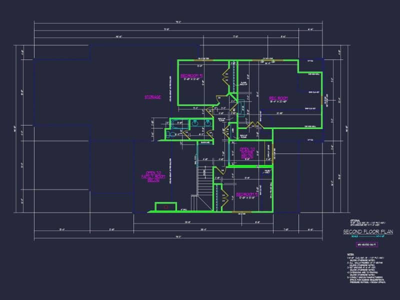 Traditional Craftsman house Plan with 2-Story Floor Design