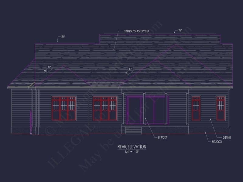 Traditional Craftsman house Plan with Bonus Room and Open Floor Plan