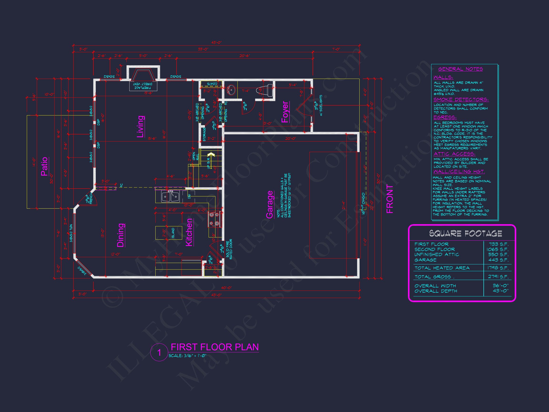 Traditional Craftsman house Plan with Detailed CAD Blueprints