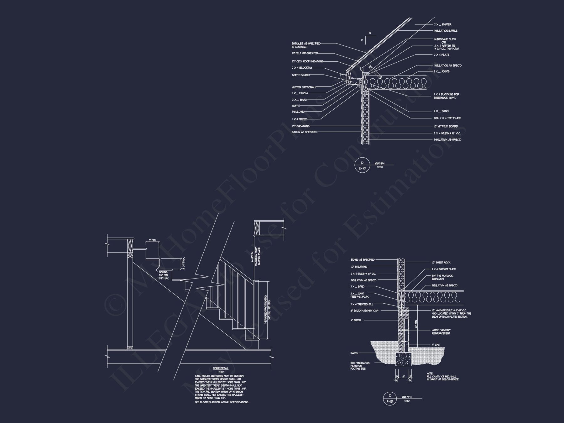 Traditional Craftsman house Plan with Detailed CAD Floor Designs
