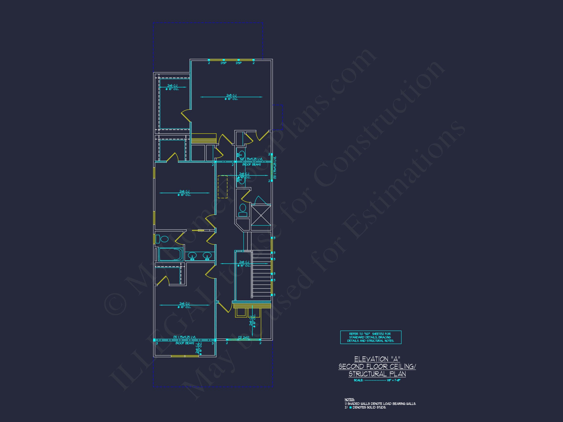 Traditional Craftsman house Plan with Detailed CAD Floor Designs
