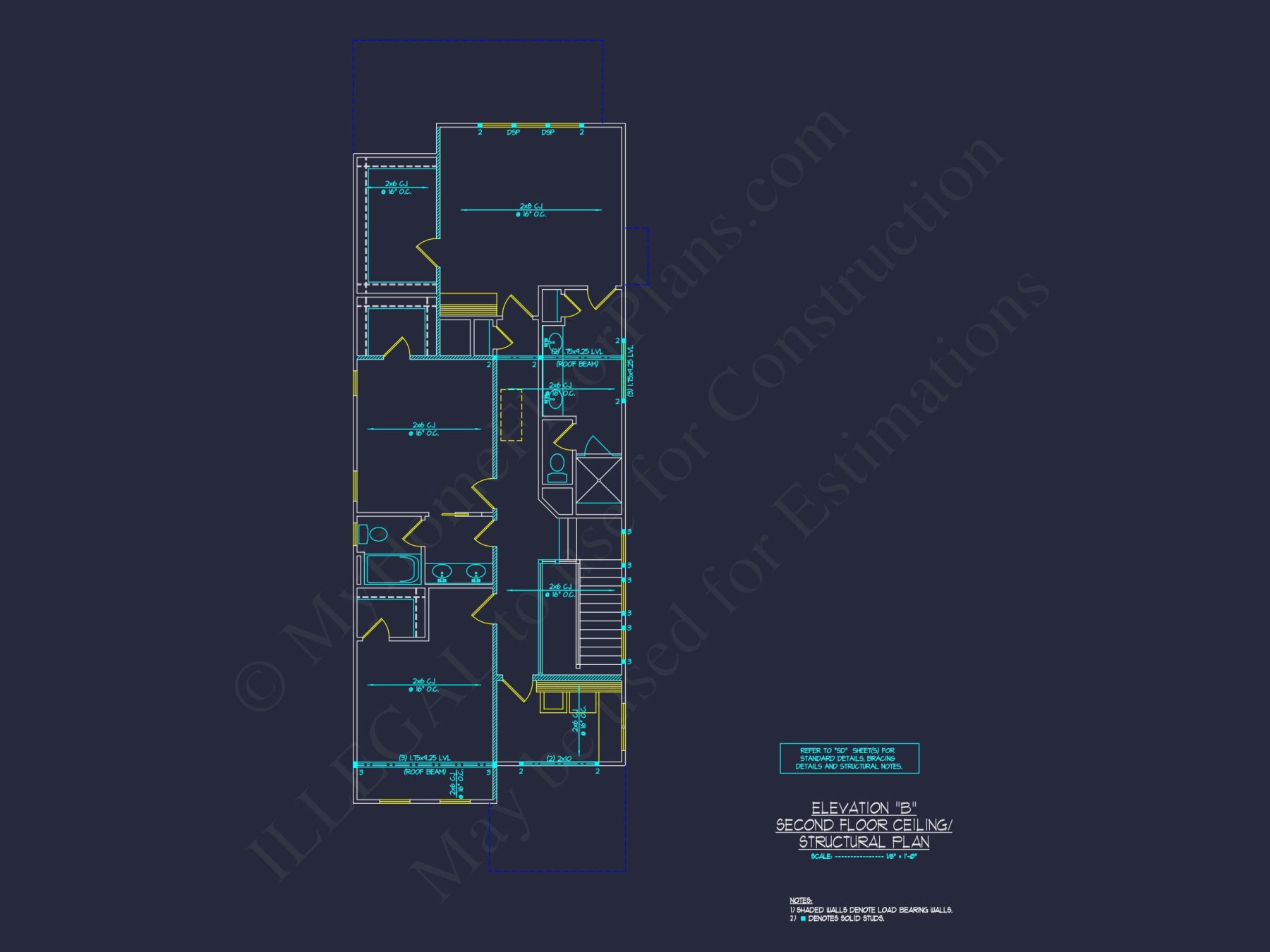 Traditional Craftsman house Plan with Detailed CAD Floor Designs