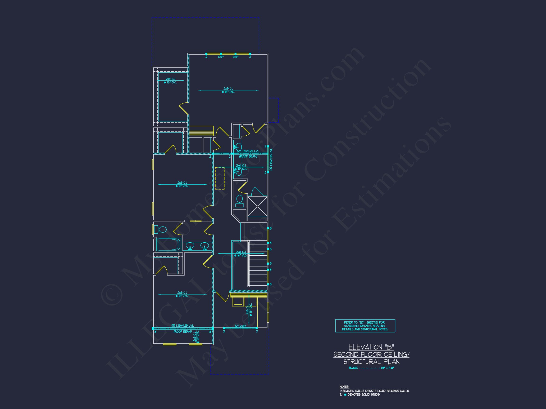 Traditional Craftsman house Plan with Detailed CAD Floor Designs