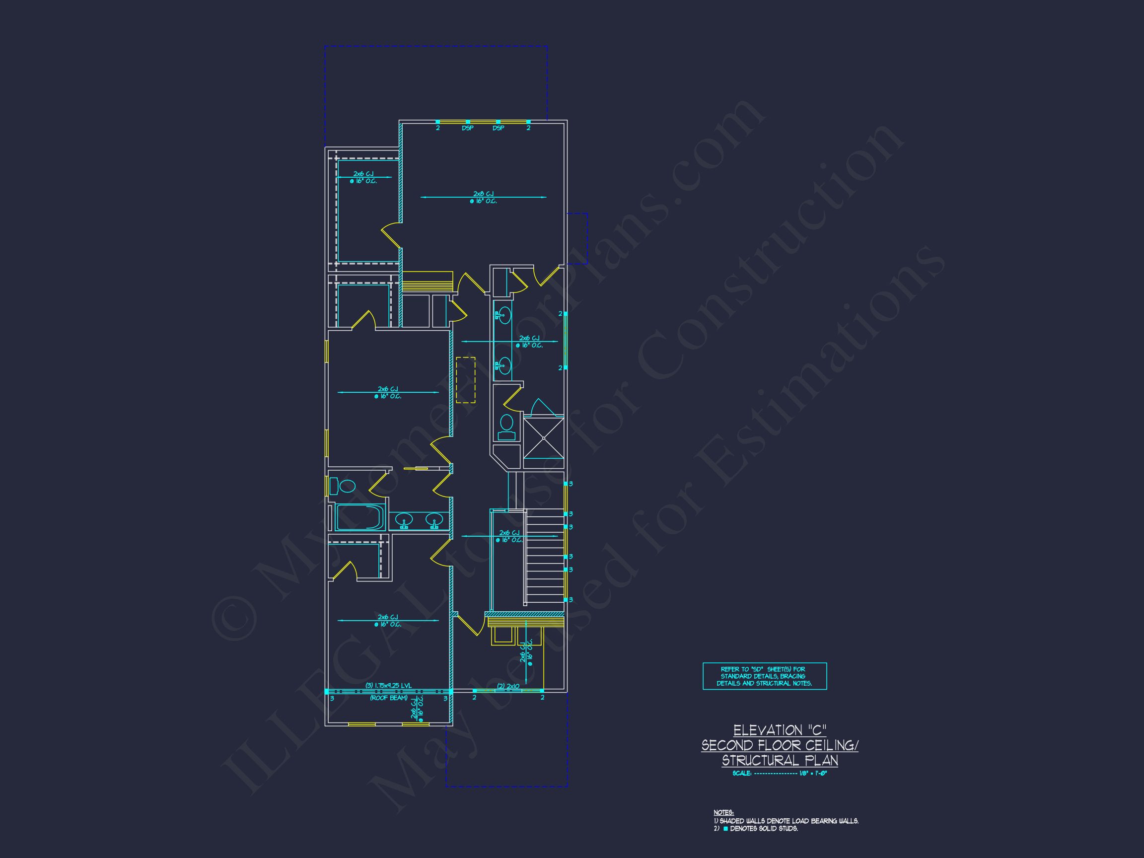 Traditional Craftsman house Plan with Detailed CAD Floor Designs