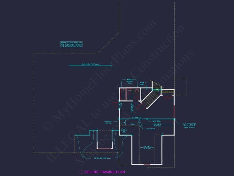 Traditional Craftsman house Plan with Detailed Floor Blueprint