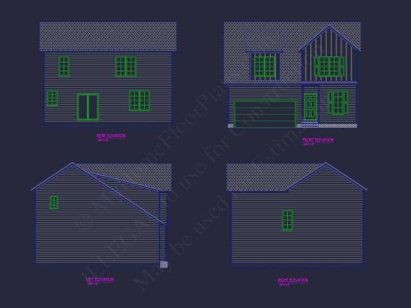 Traditional Craftsman house Plan with Spacious Floor Layout