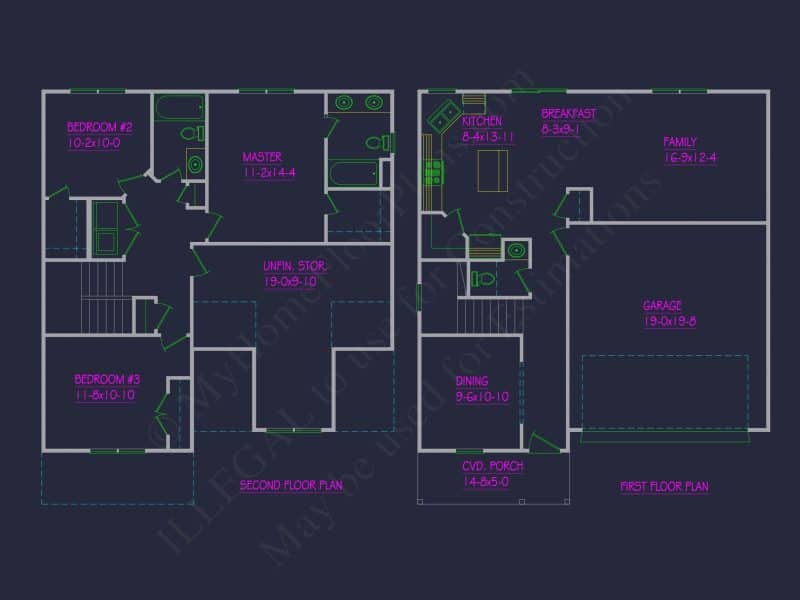 Traditional Craftsman house Plan with Spacious Floor Layout