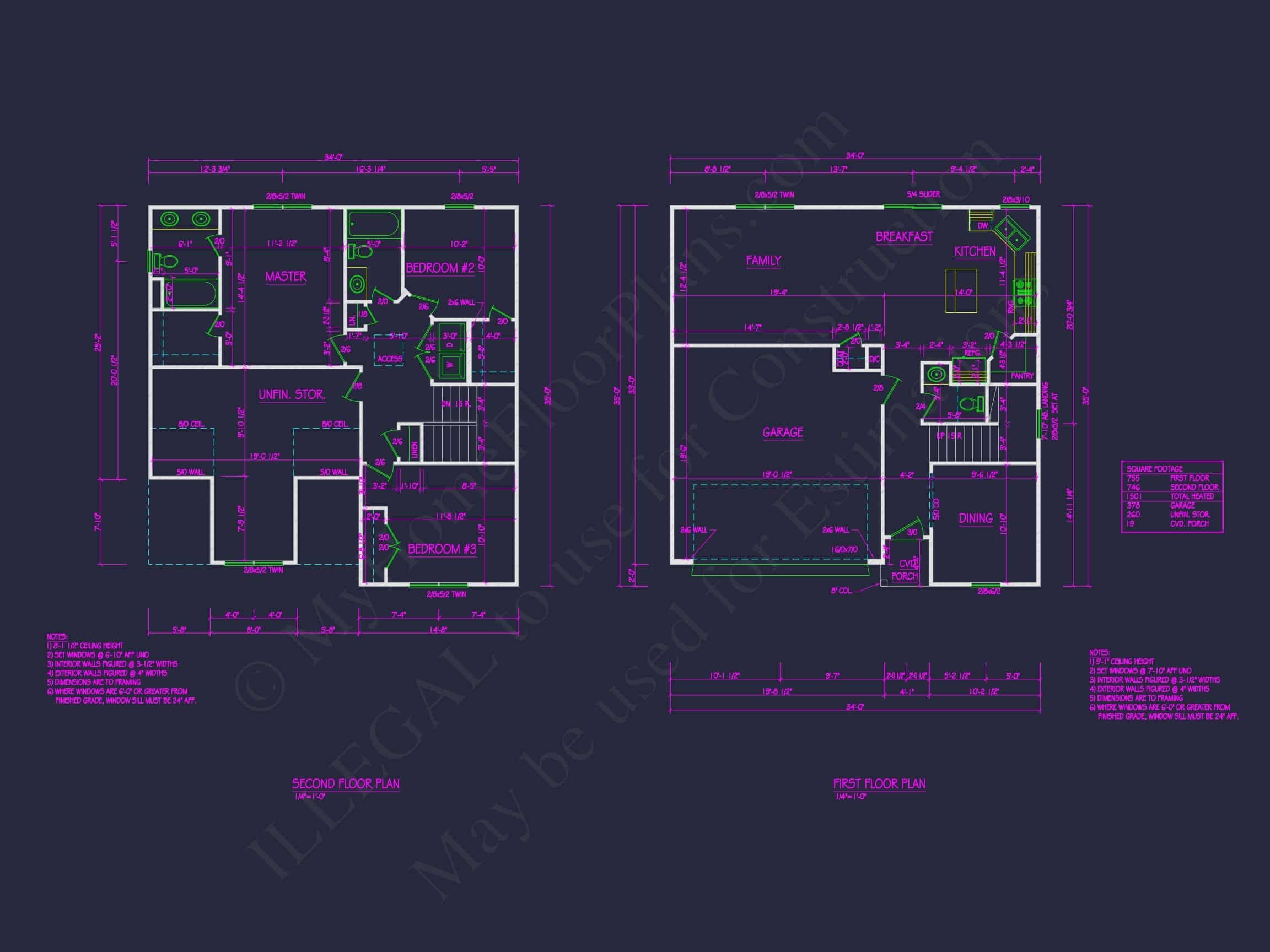 Traditional Craftsman house Plan with Spacious Floor Layout