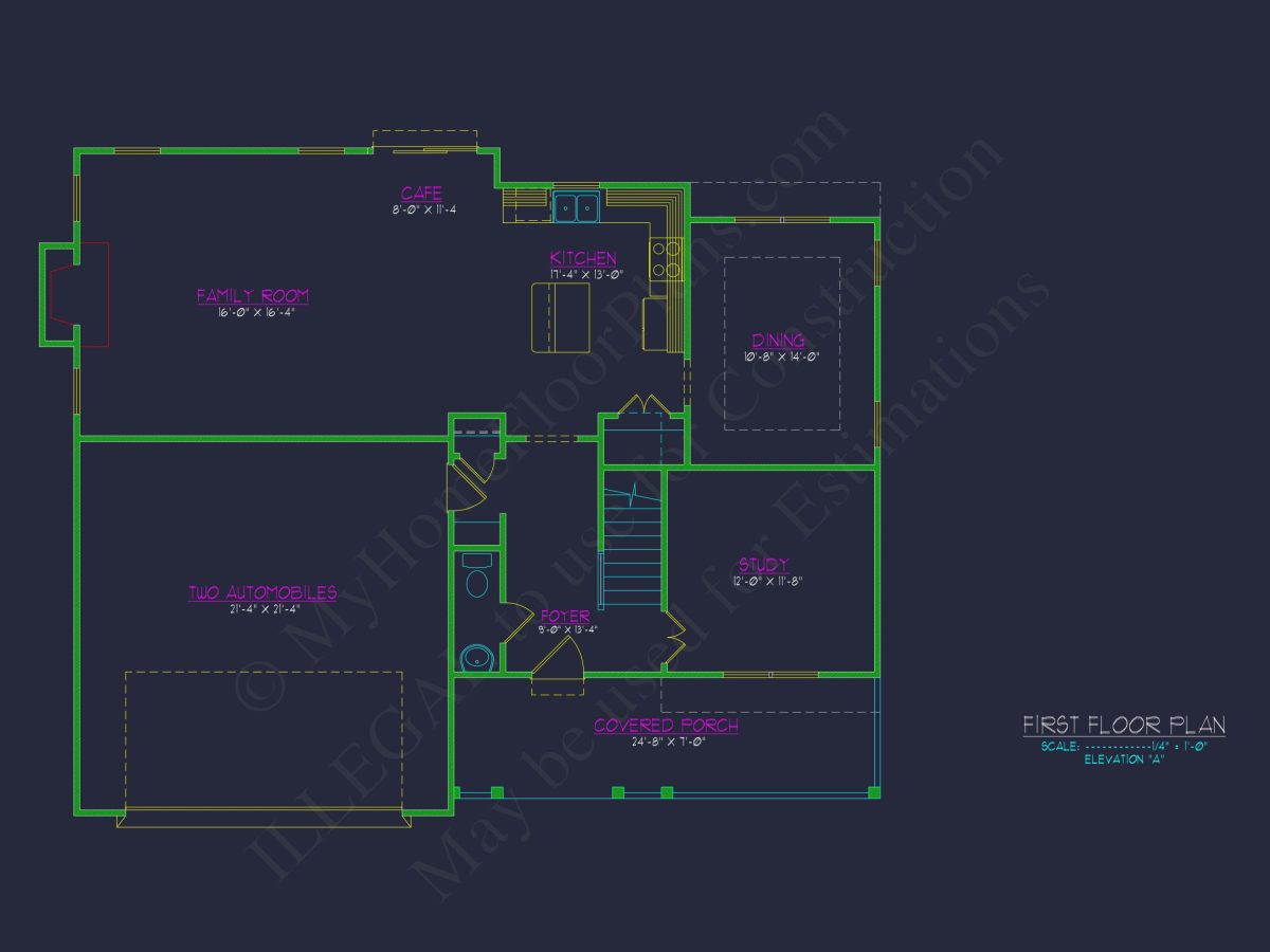 Traditional Craftsman house Plan with Spacious Floor Layout