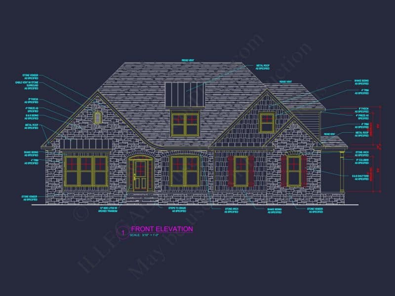 Traditional Craftsman house Plan with Detailed Floor Blueprint