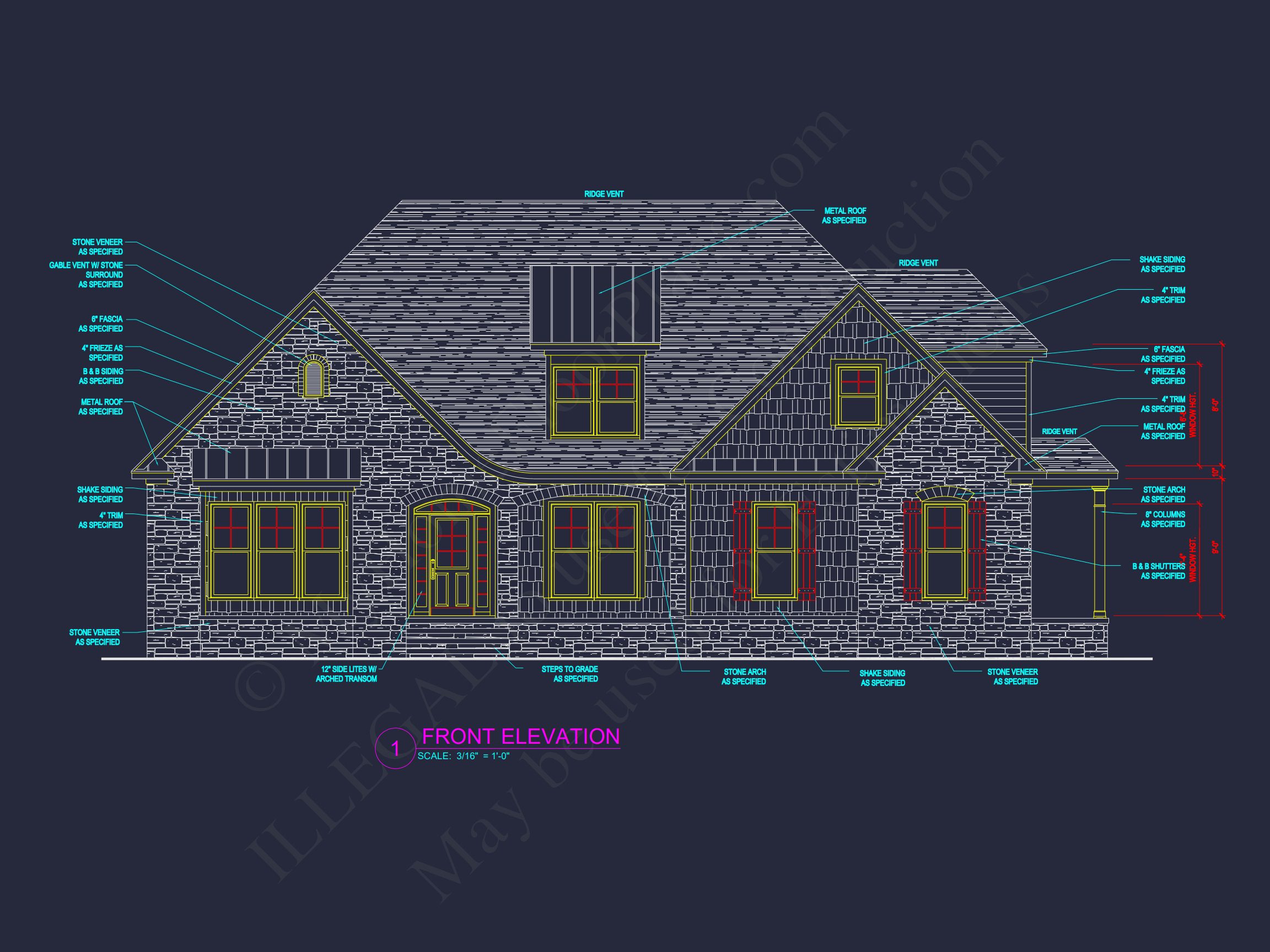 Traditional Craftsman house Plan with Detailed Floor Blueprint