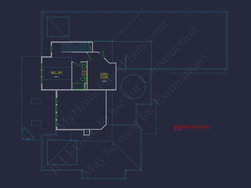 Traditional French Country house Floor Plan Blueprint