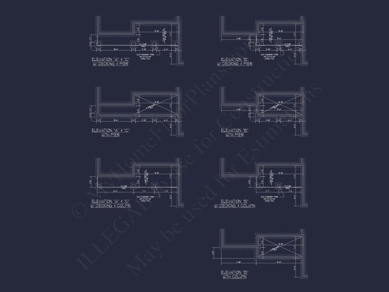 Traditional house Floor Plan with 4 Beds & Detailed CAD Blueprint