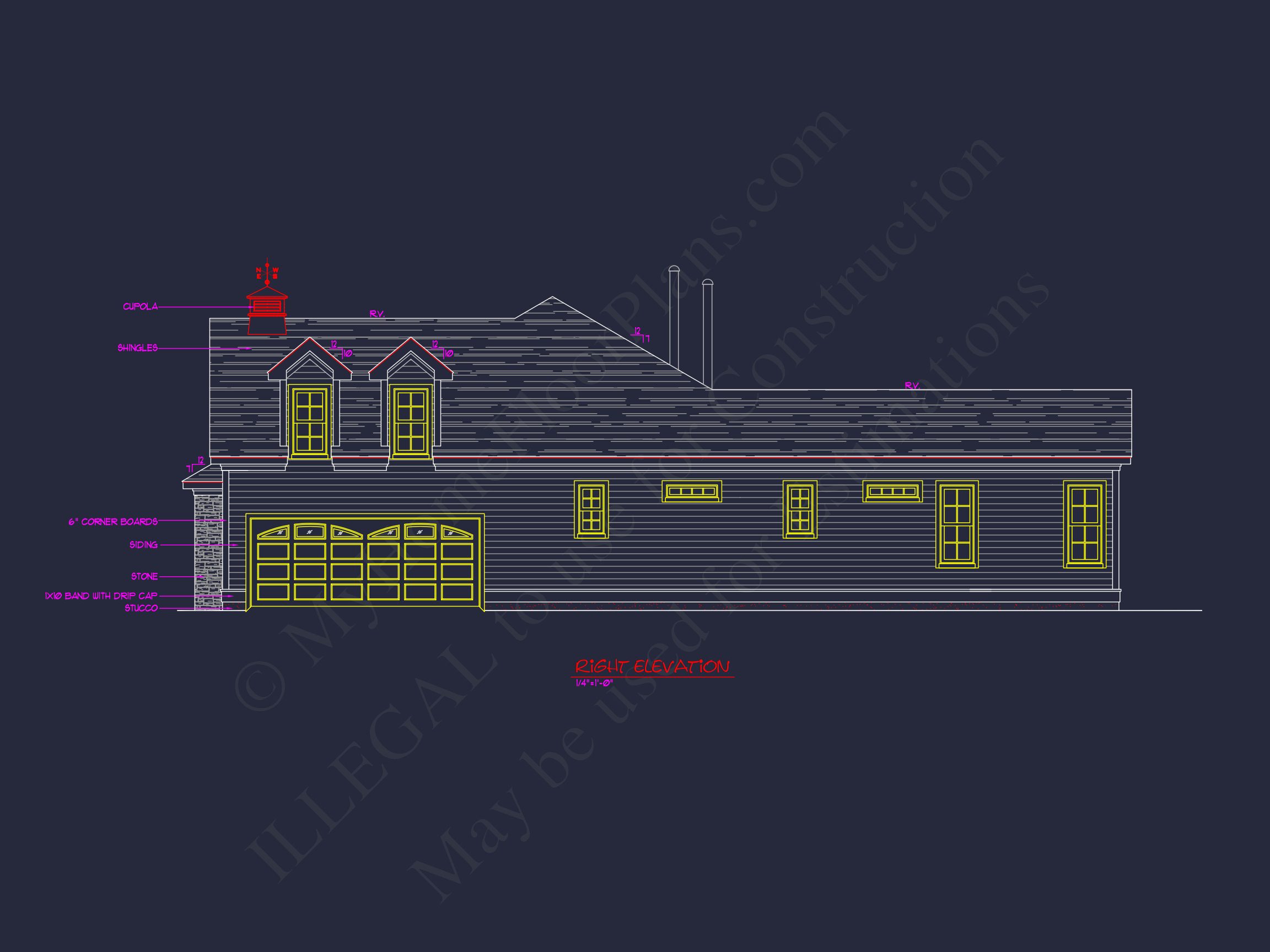 Traditional house Plan with 1 Story,CAD Designs & Floor Blueprint
