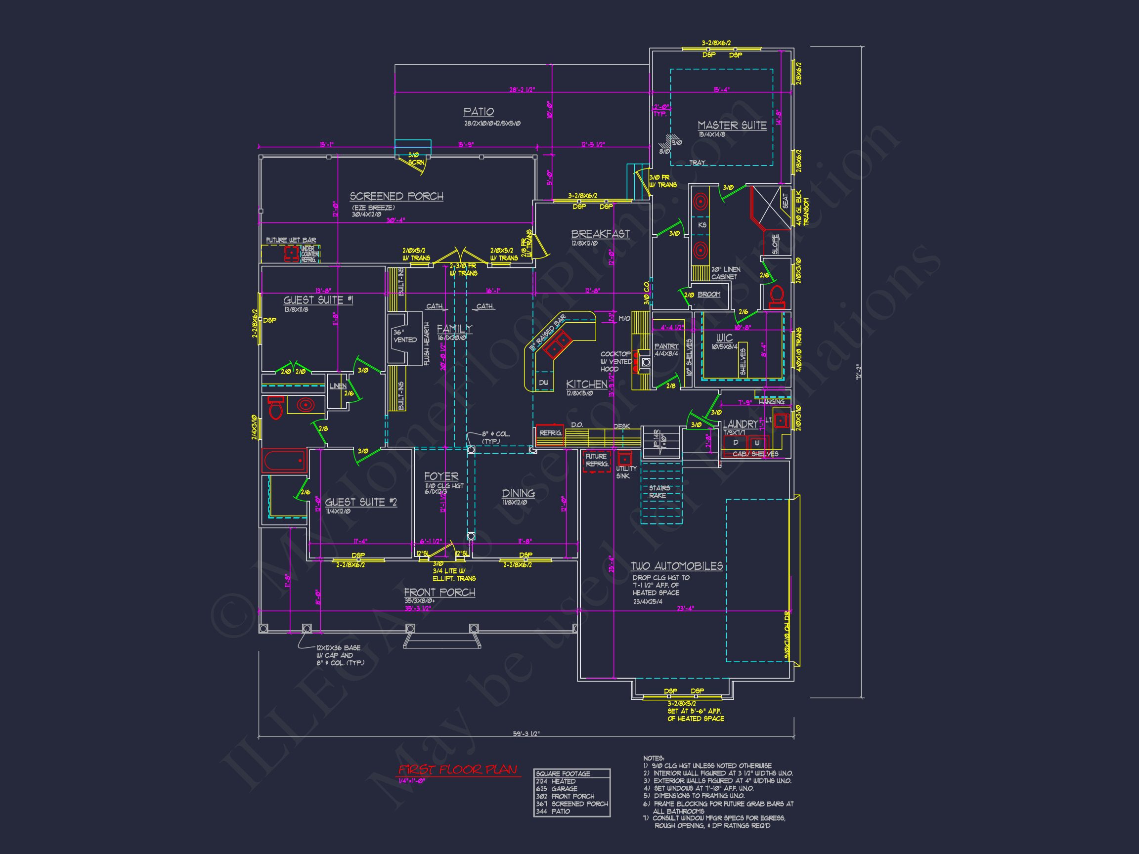 Traditional house Plan with 1 Story,CAD Designs & Floor Blueprint