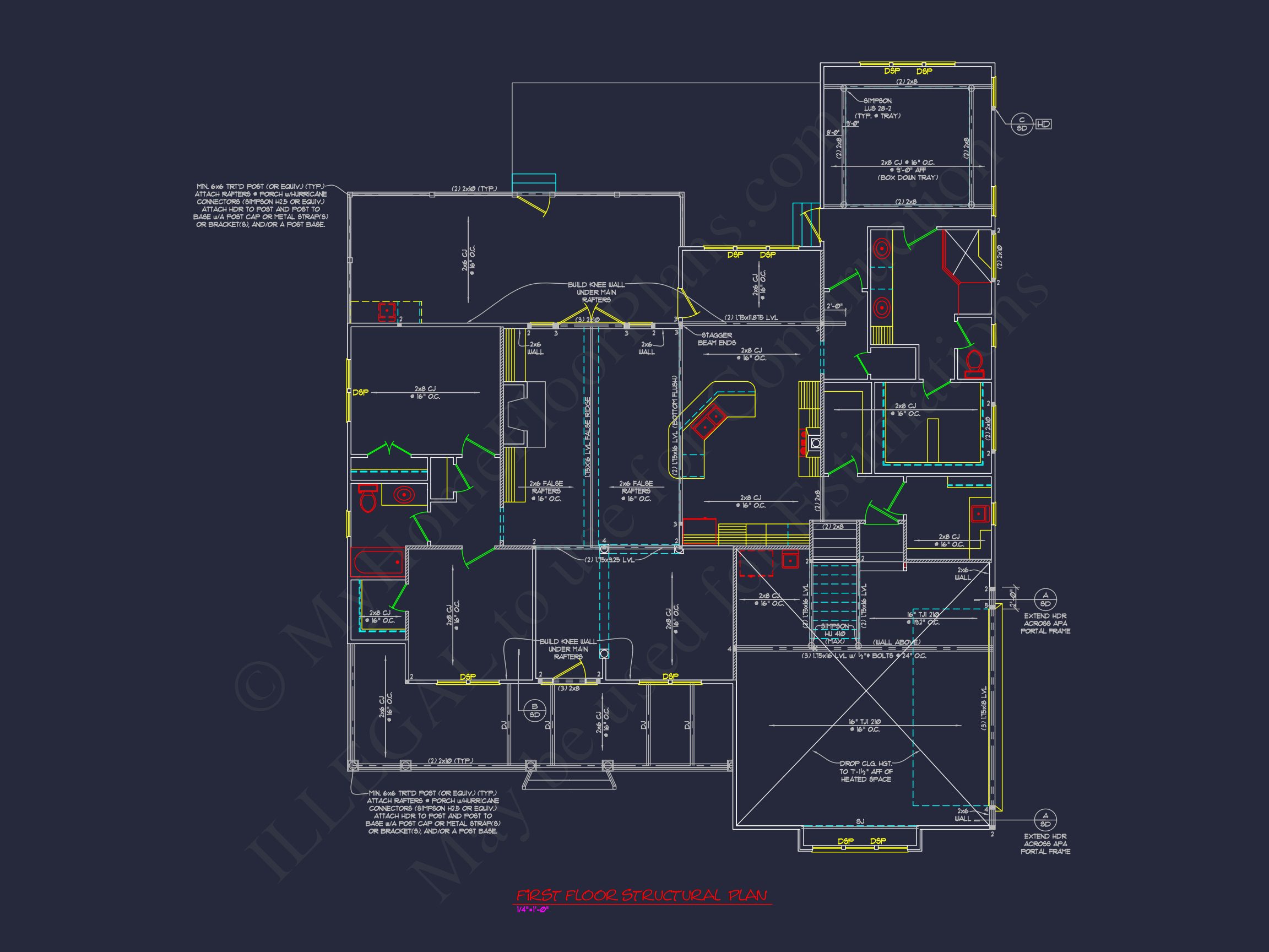 Traditional house Plan with 1 Story,CAD Designs & Floor Blueprint