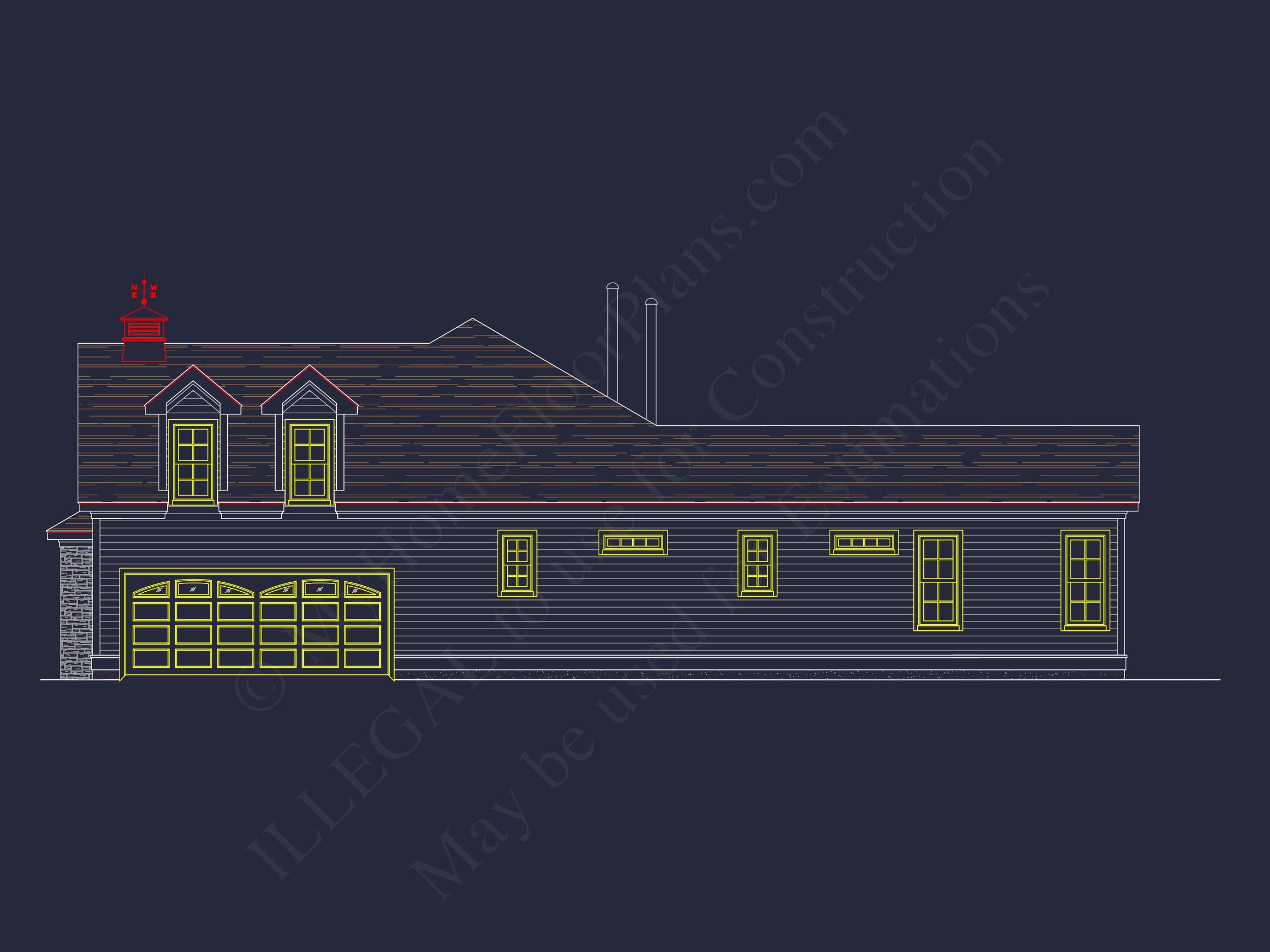 Traditional house Plan with 1 Story,CAD Designs & Floor Blueprint