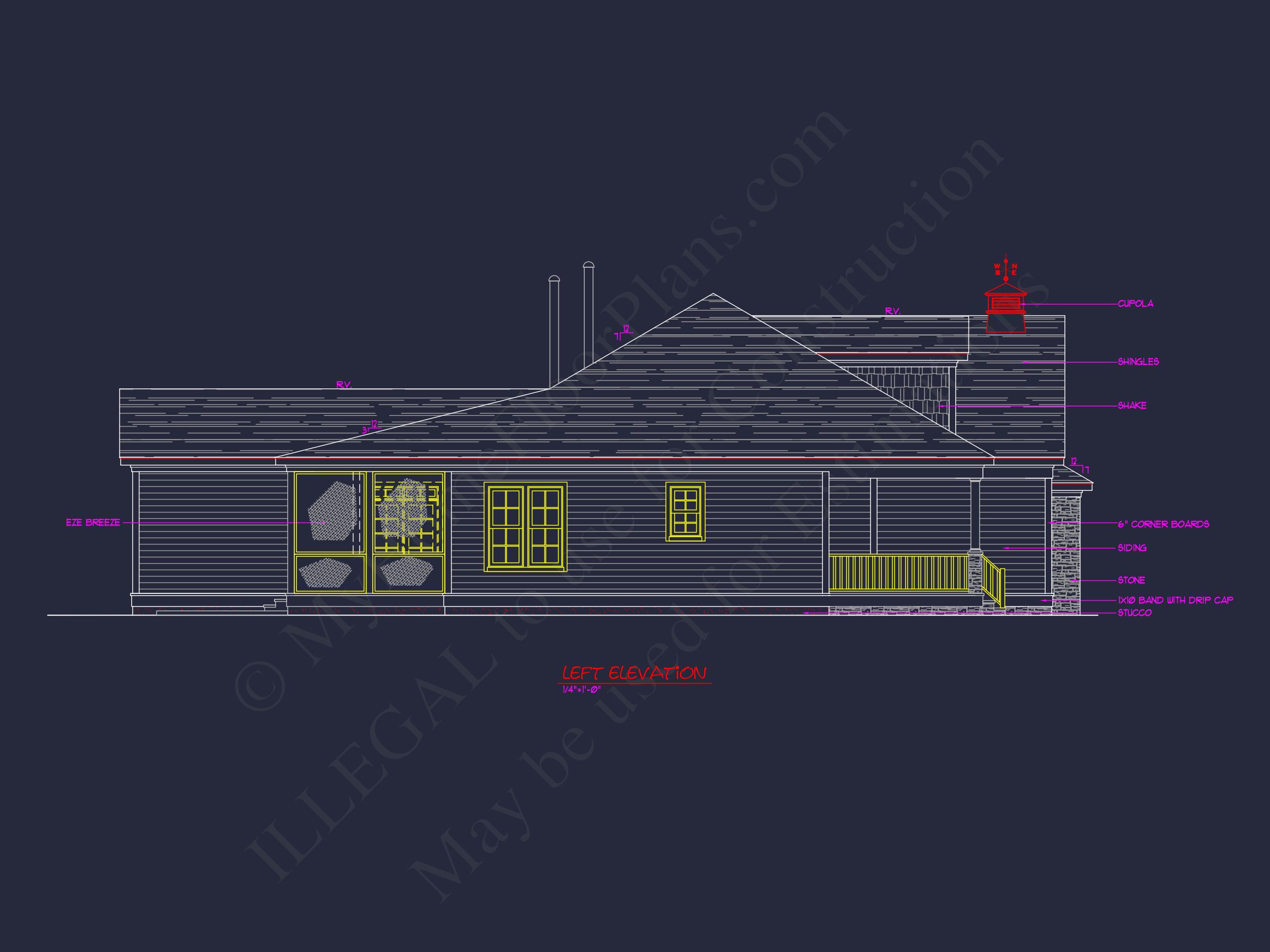 Traditional house Plan with 1 Story,CAD Designs & Floor Blueprint