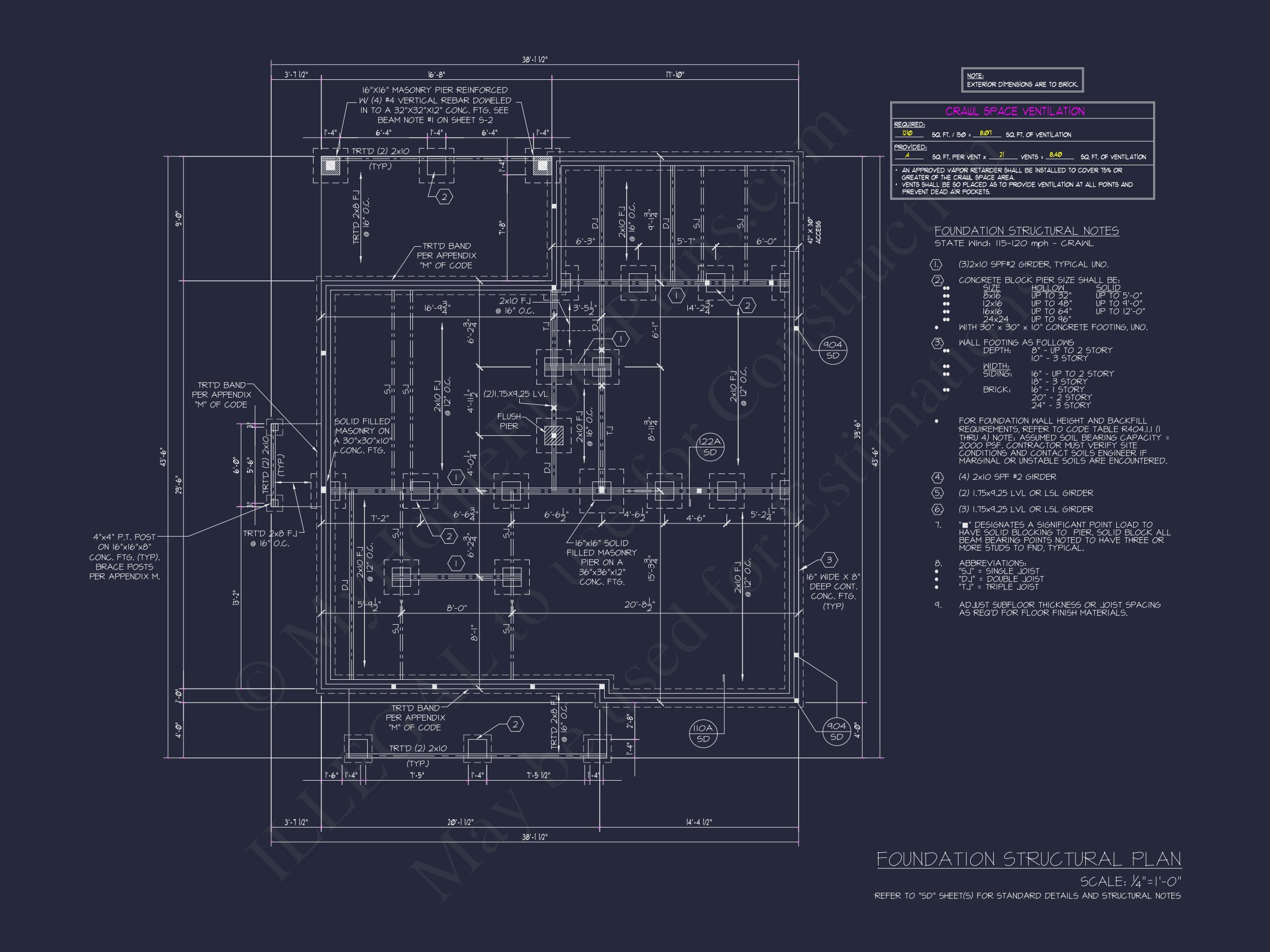 Traditional house Plan with 2 Stories - Blueprint and CAD Design