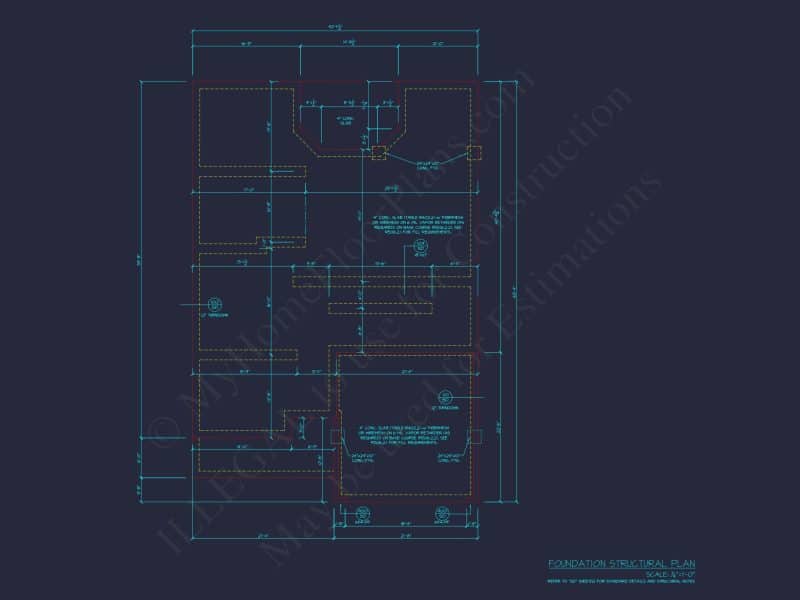 Traditional house Plan with 3 Bedrooms, 2-Car Garage & CAD Designs