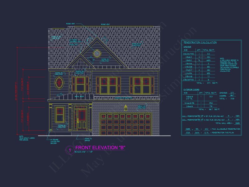 Traditional house Plan with 4 Bedrooms and CAD Blueprints
