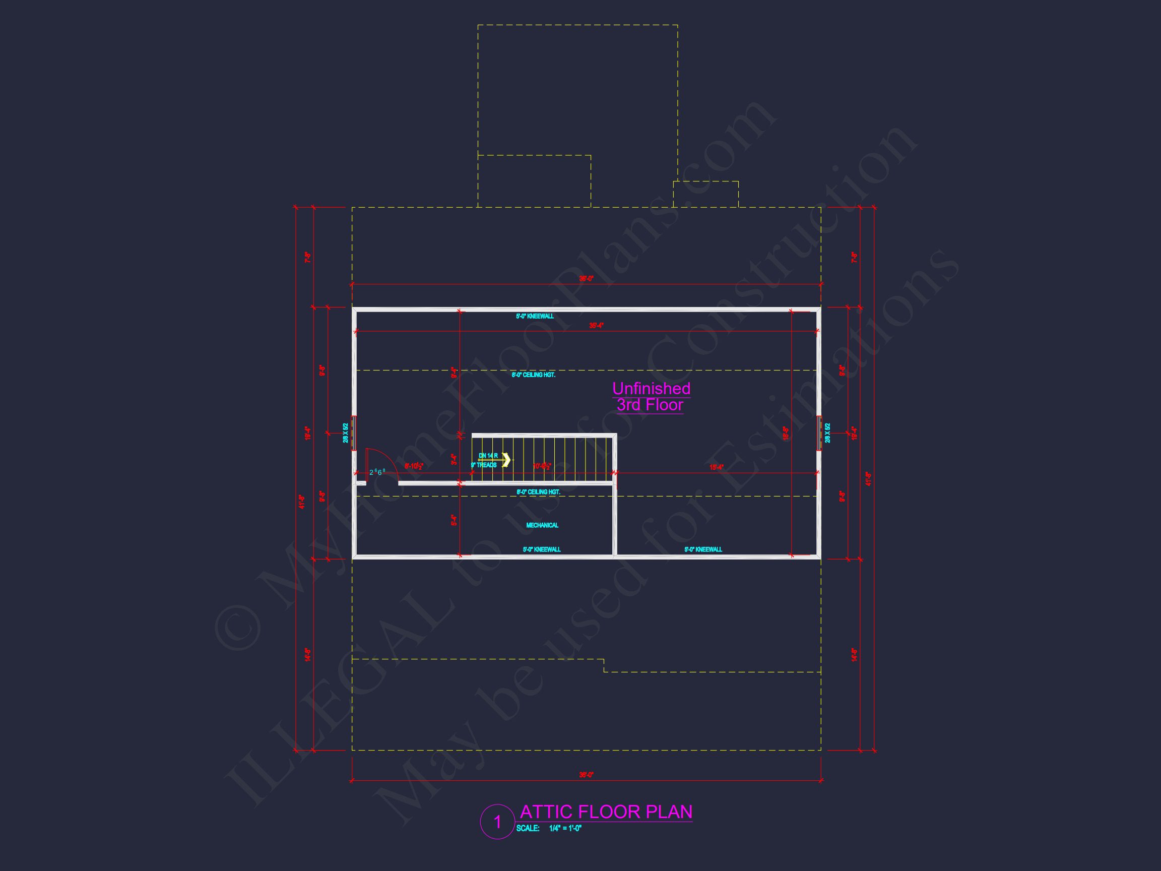 Traditional house Plan with Open Floor Blueprint Designs