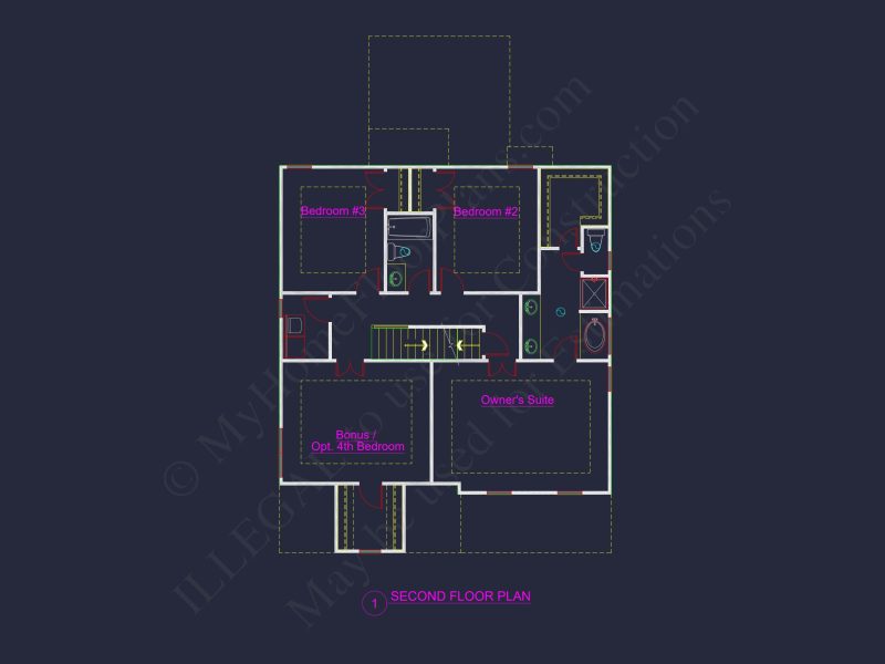 Traditional house Plan with Open Floor Blueprint Designs