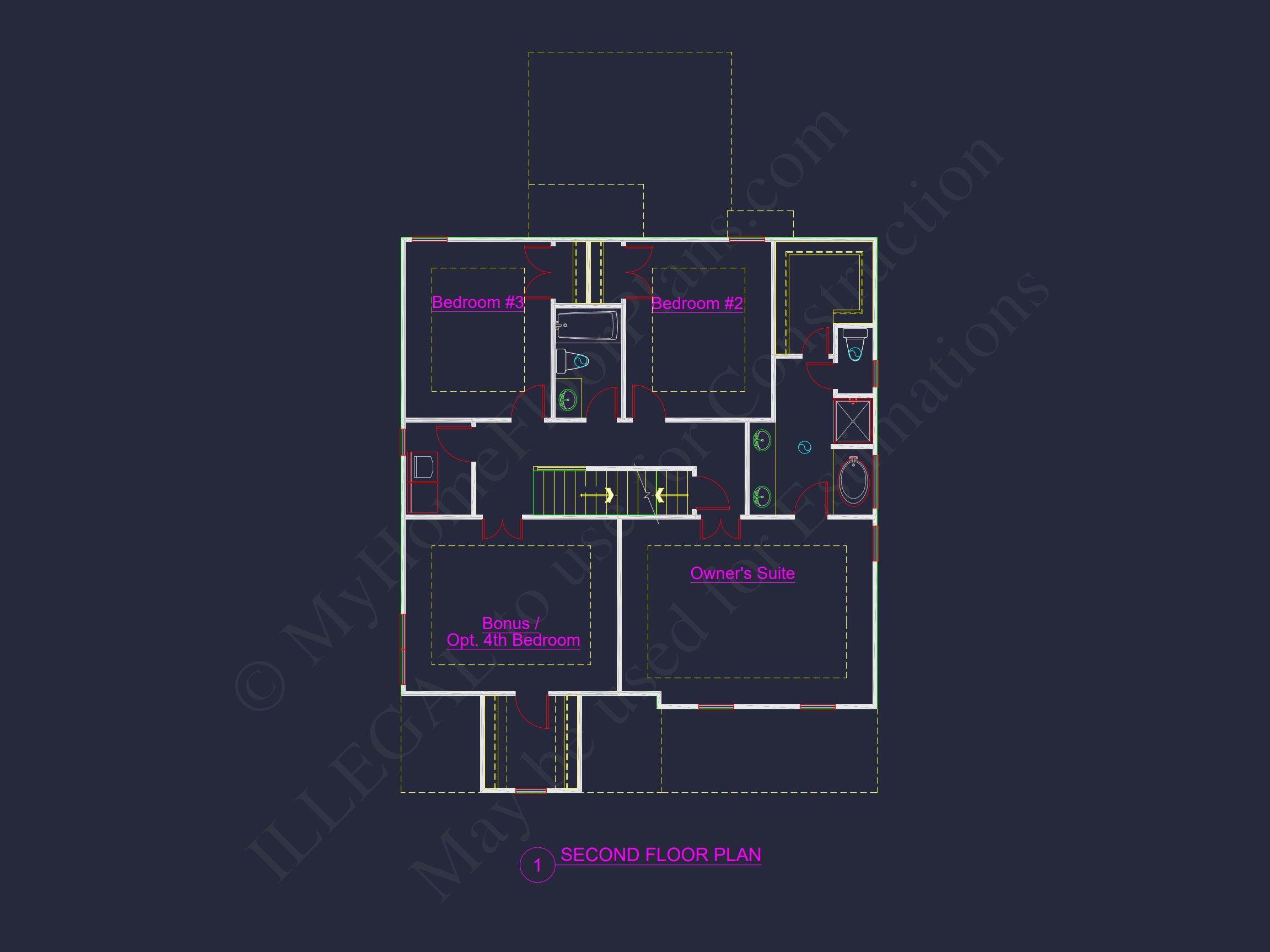 Traditional house Plan with Open Floor Blueprint Designs
