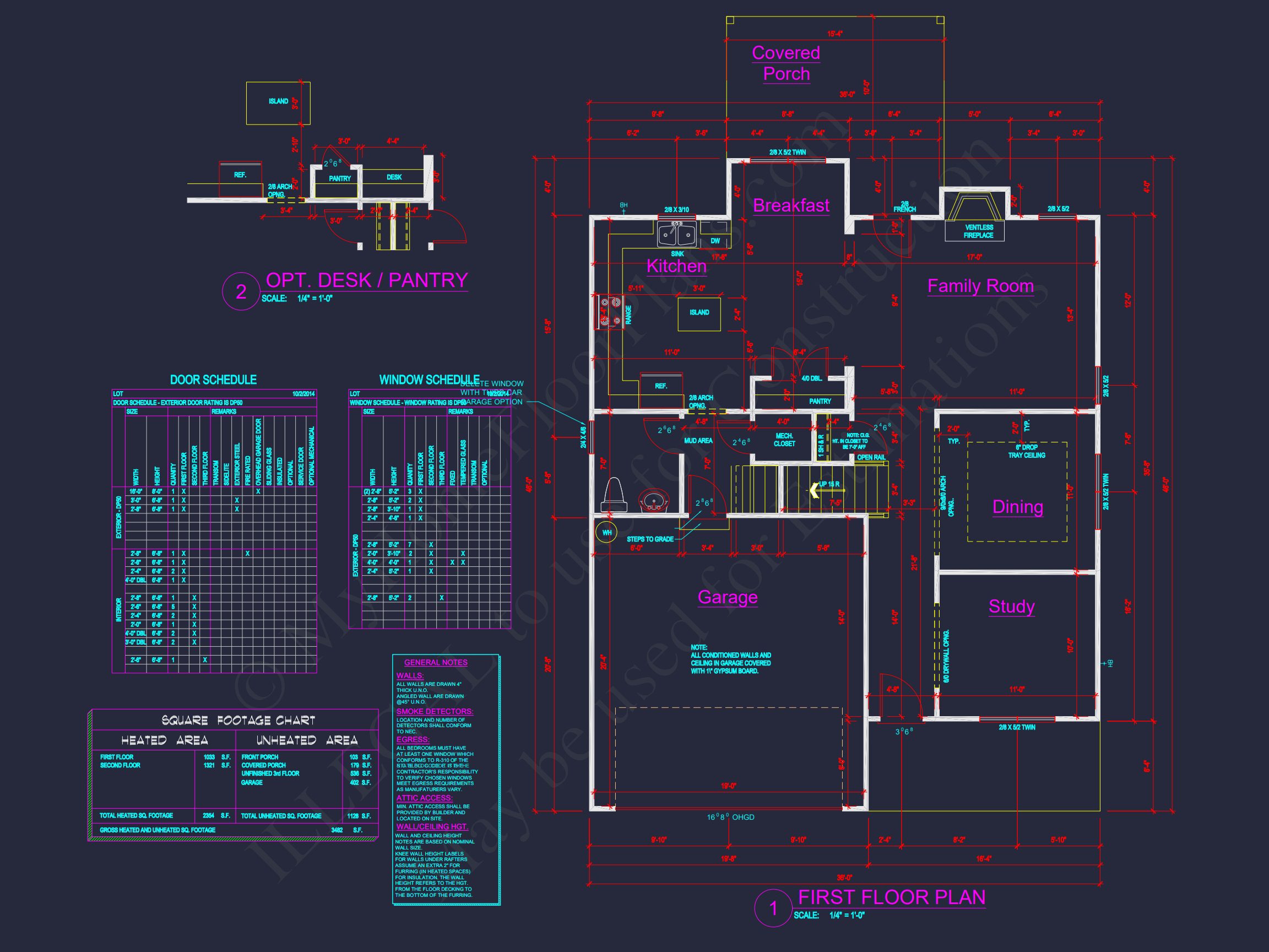 Traditional house Plan with Open Floor Blueprint Designs