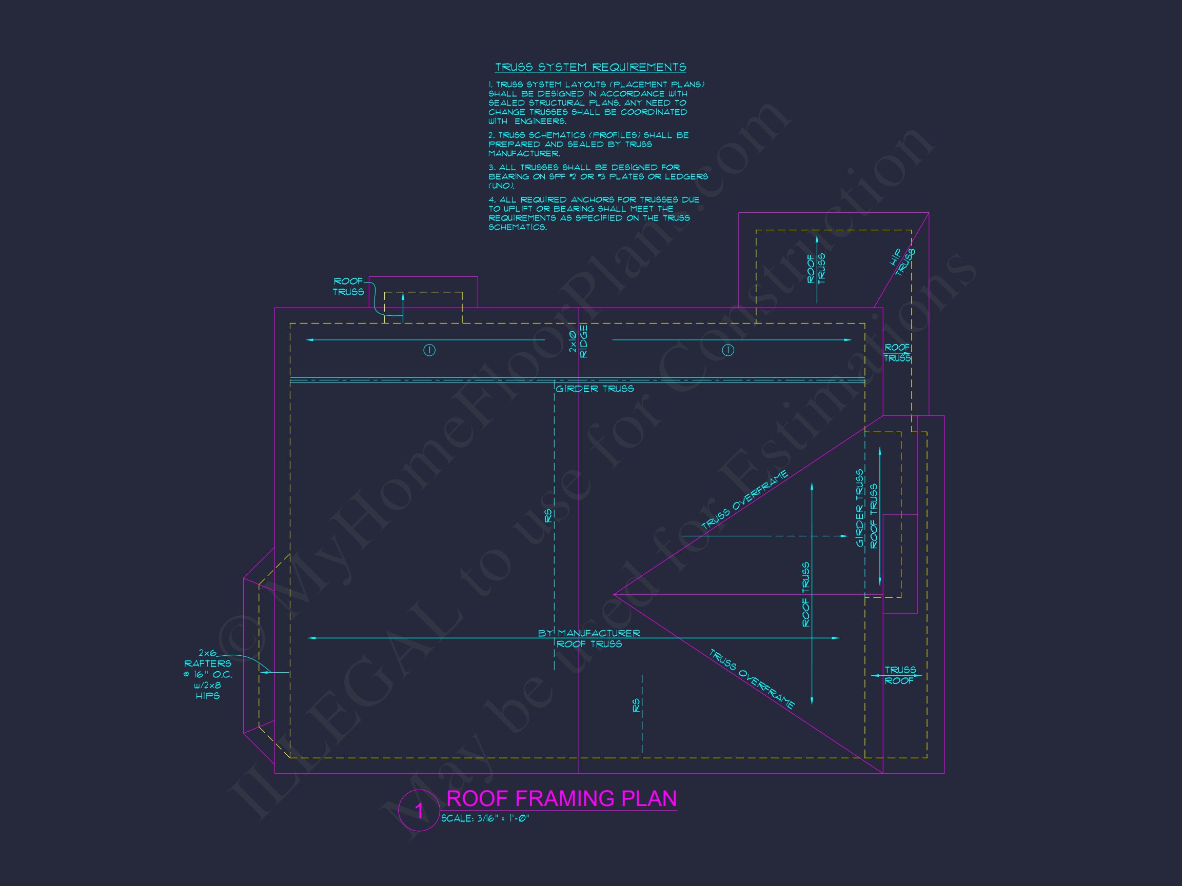 Traditional house Plan with Open Floor Design and CAD Blueprints