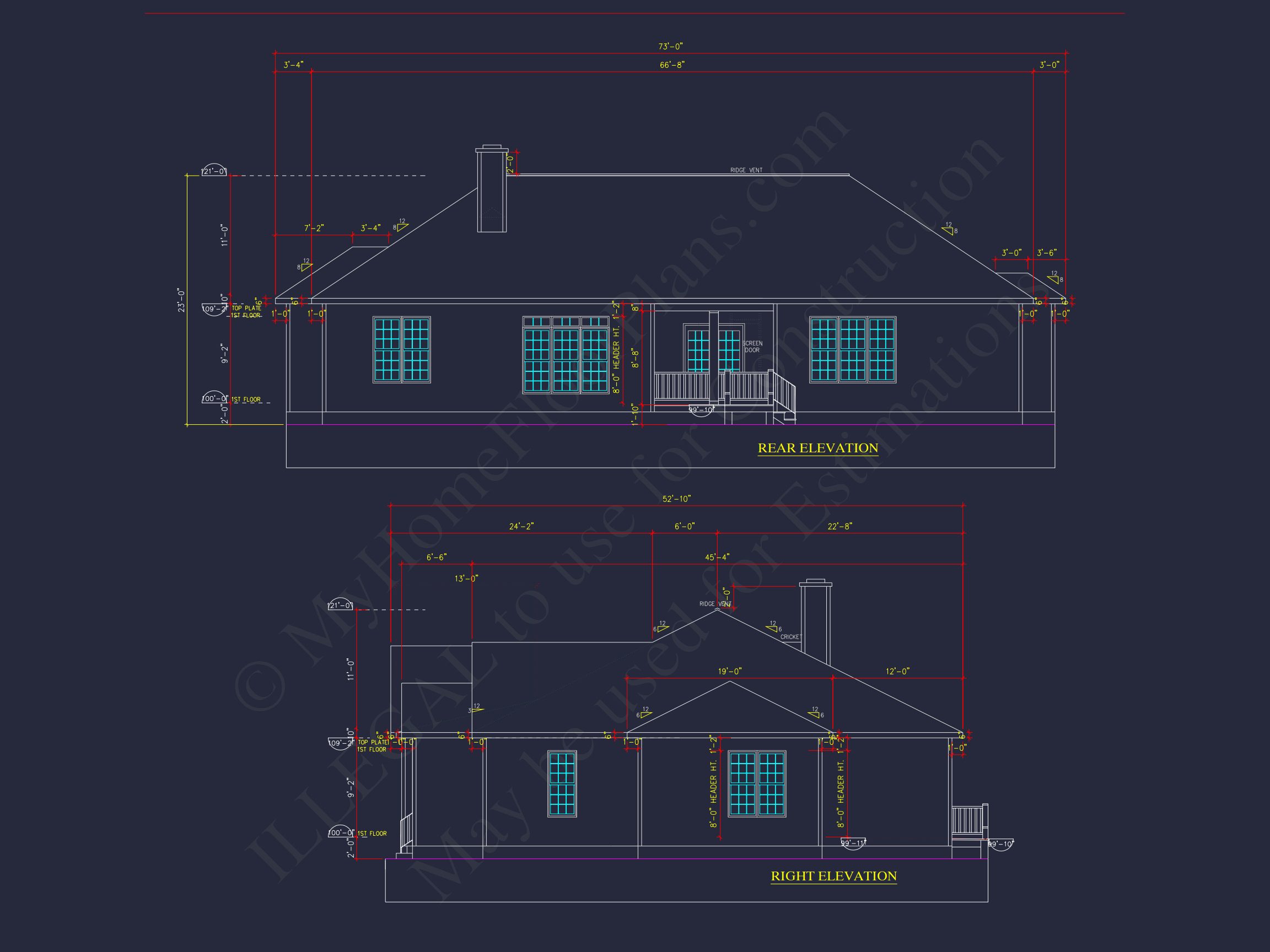 Traditional Ranch house Plan - 2539 Sq Ft - 4 Bed,3 Bath - Blueprint & CAD Designs