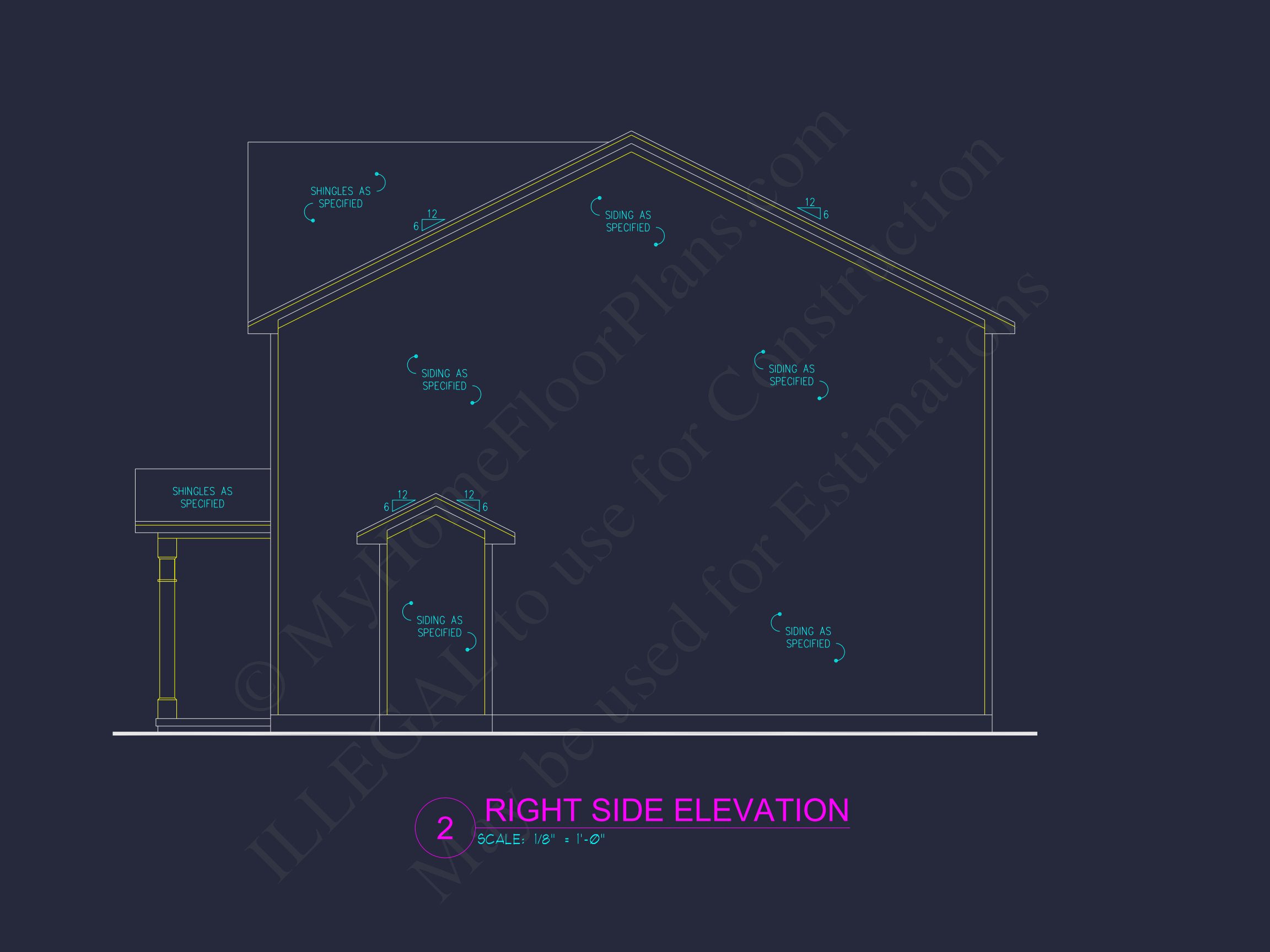 Two-Story 3-Bedroom Traditional house Plan with 2-Car Garage (1875 sq ft)