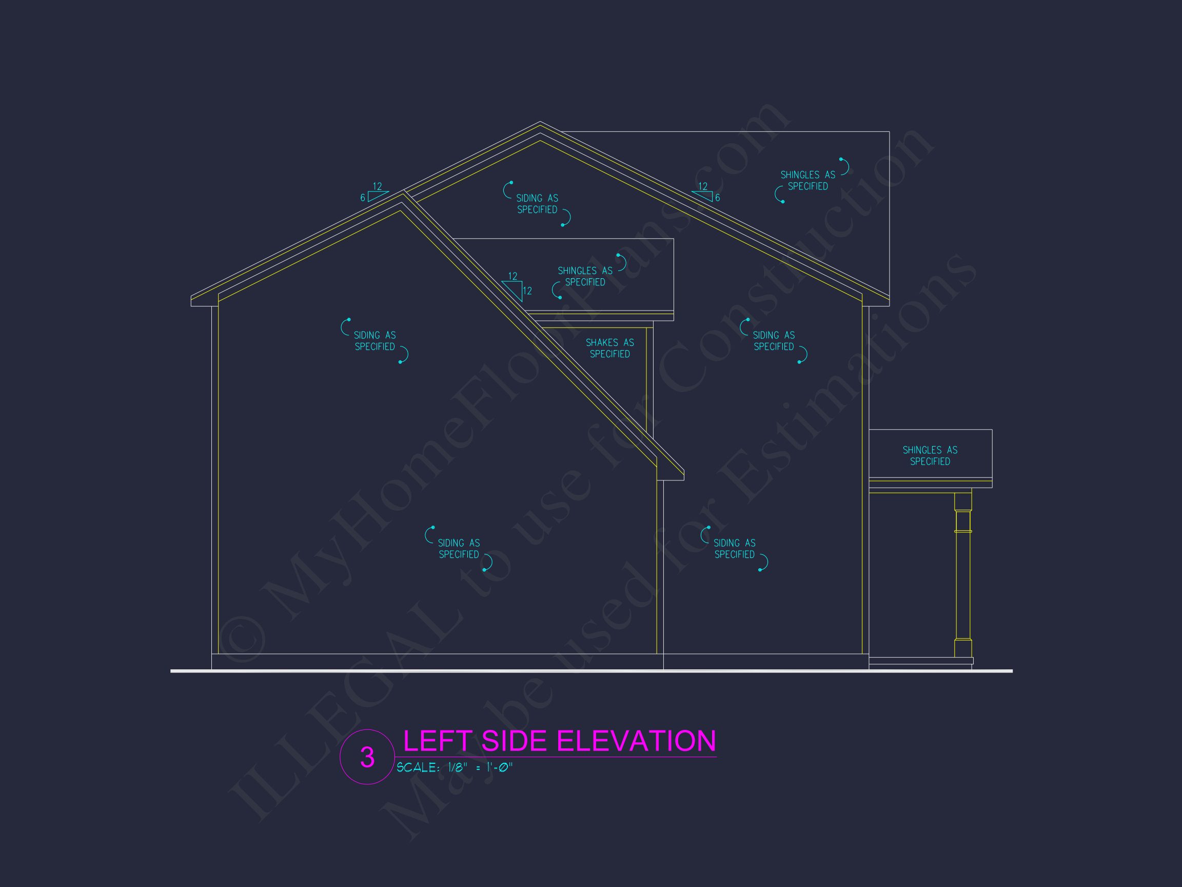 Two-Story 3-Bedroom Traditional house Plan with 2-Car Garage (1875 sq ft)